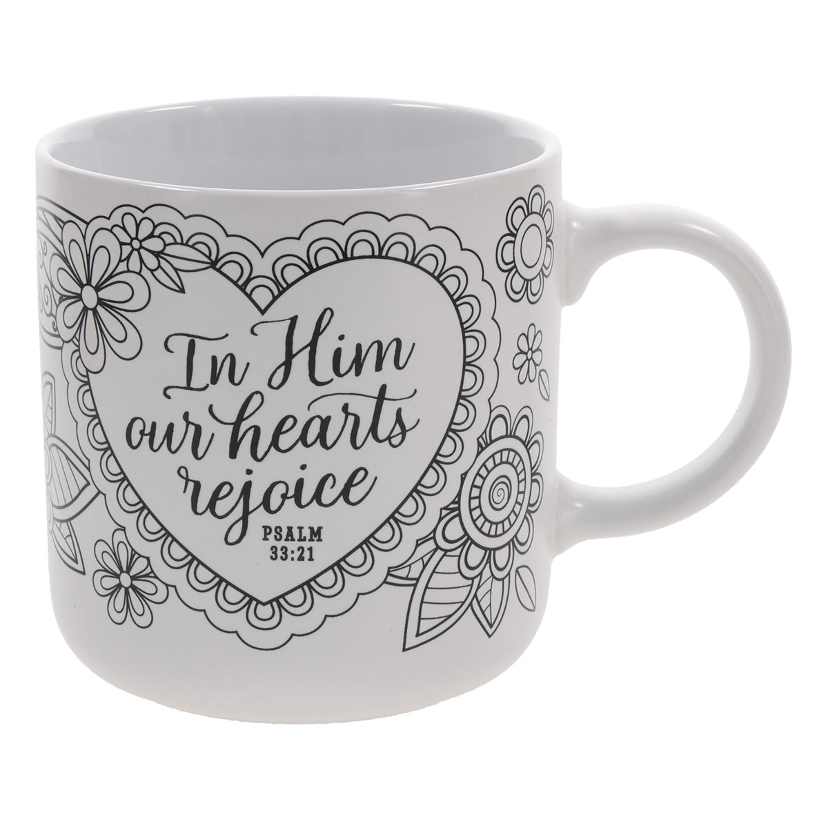 In Him Our Hearts Rejoice Ceramic Coloring Mug