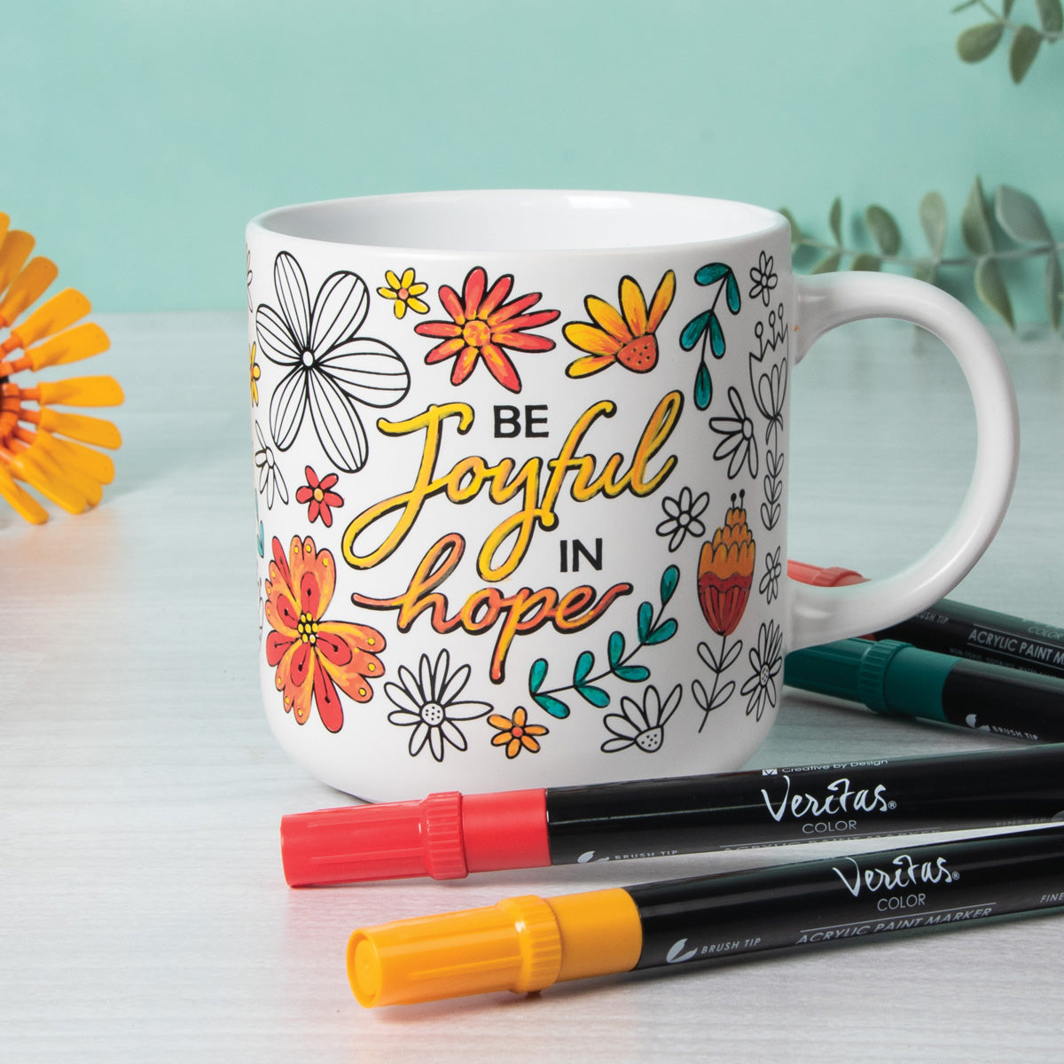 Be Joyful in Hope Ceramic Coloring Mug