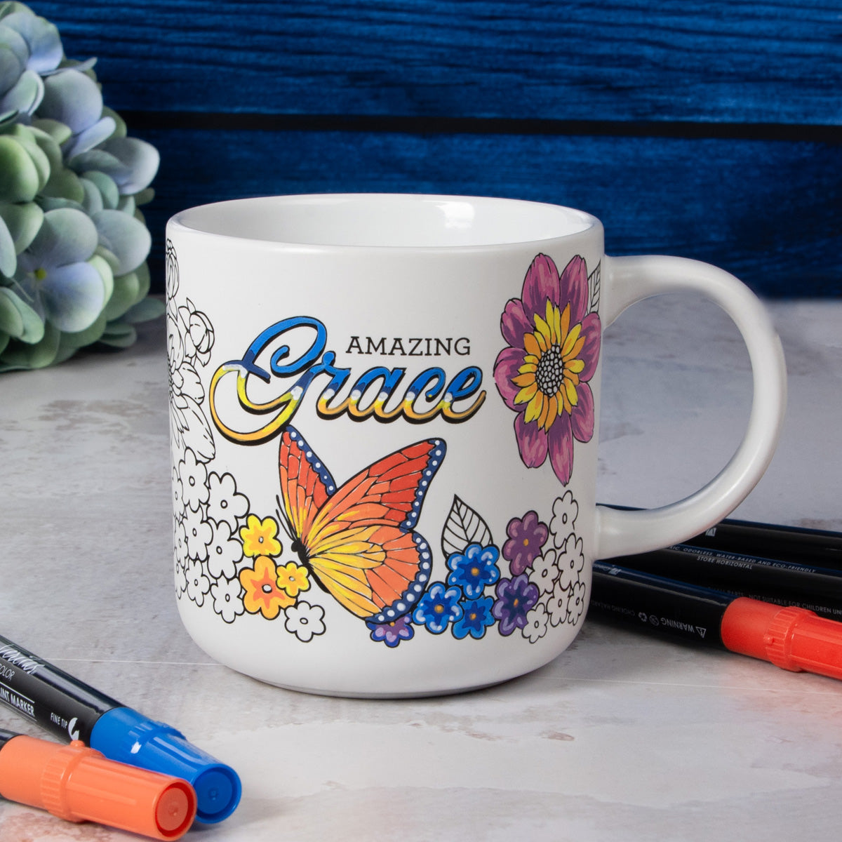 Amazing Grace Ceramic Coloring Mug