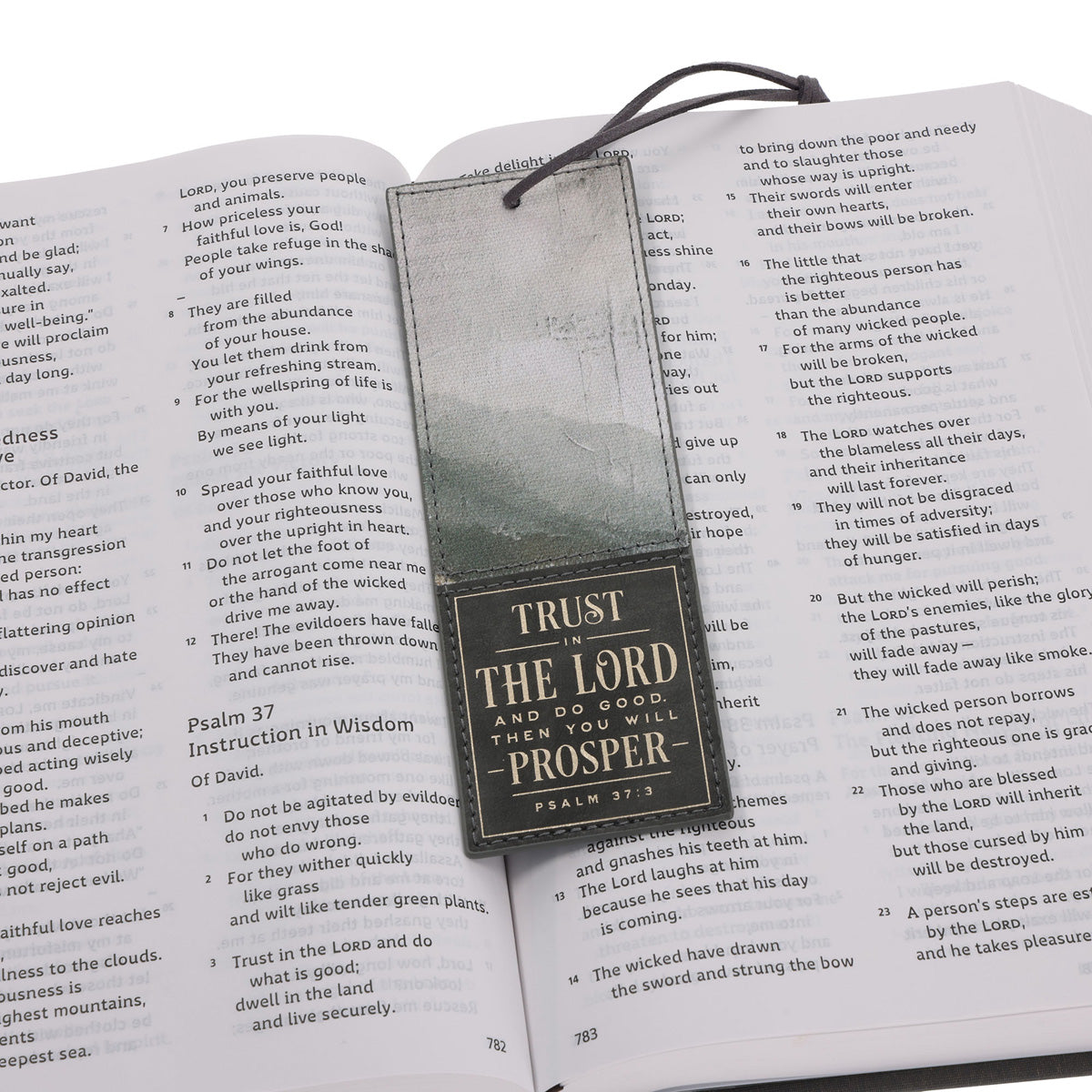 Trust in the Lord and Do Good Faux Leather Bookmark