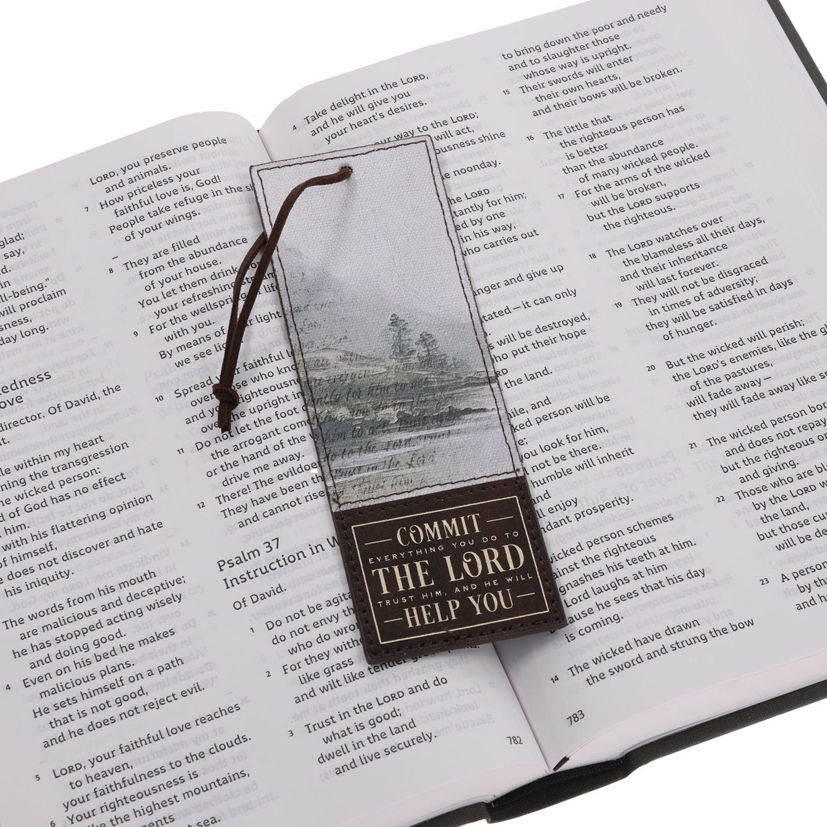 Commit Everything You Do to the Lord Faux Leather Bookmark