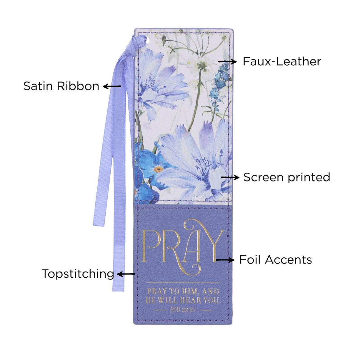 Pray to Him and He Will Hear You Faux Leather Bookmark