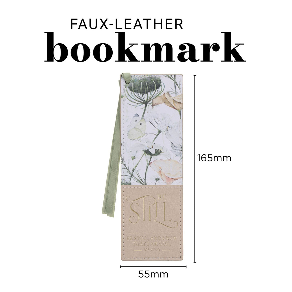 Be Still Faux Leather Bookmark