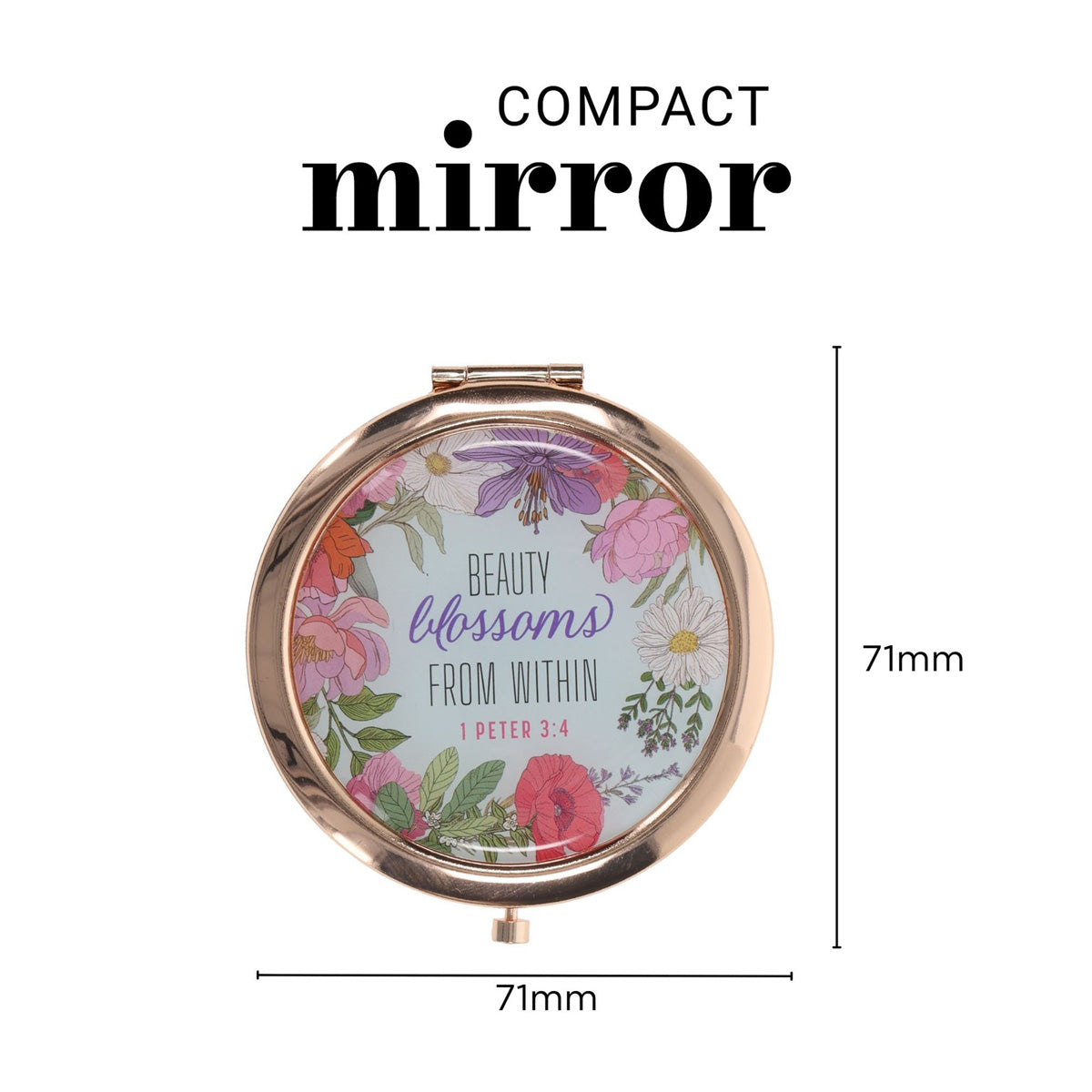 Beauty Blossoms from Within Compact Mirror