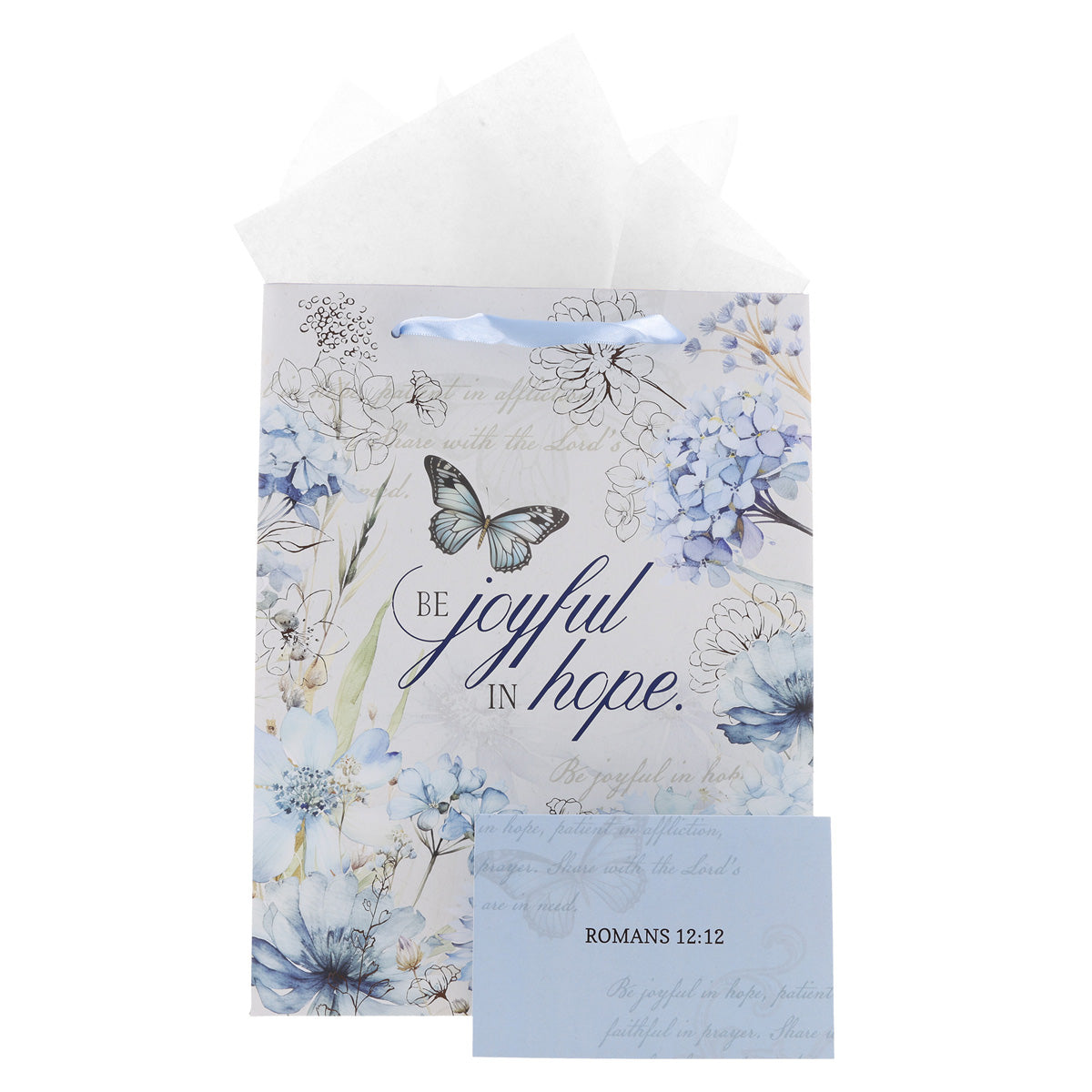 Be Joyful in Hope Large Portrait Gift Bag with Card