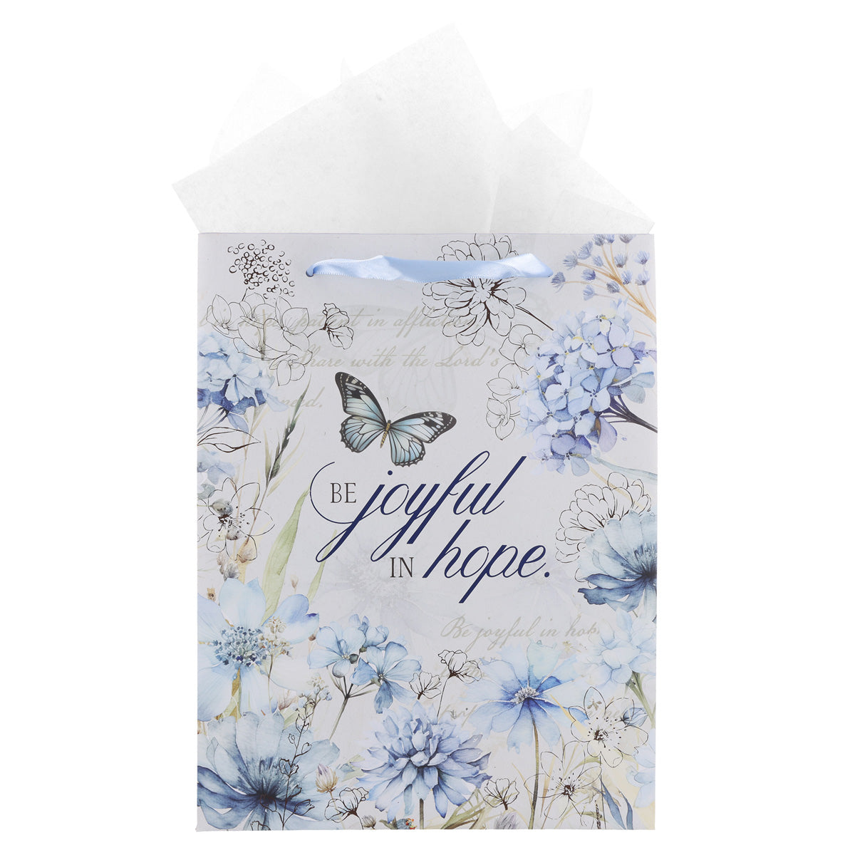 Be Joyful in Hope Large Portrait Gift Bag with Card