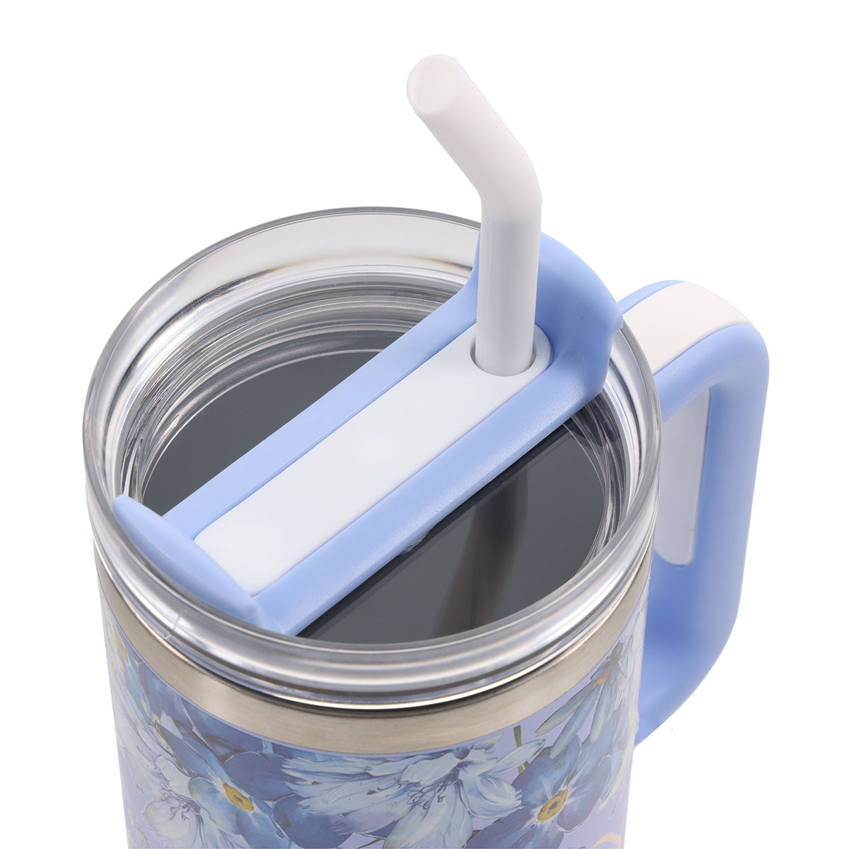Pray to Him and He Will Hear You Large Stainless Steel Mug with Handle and Straw