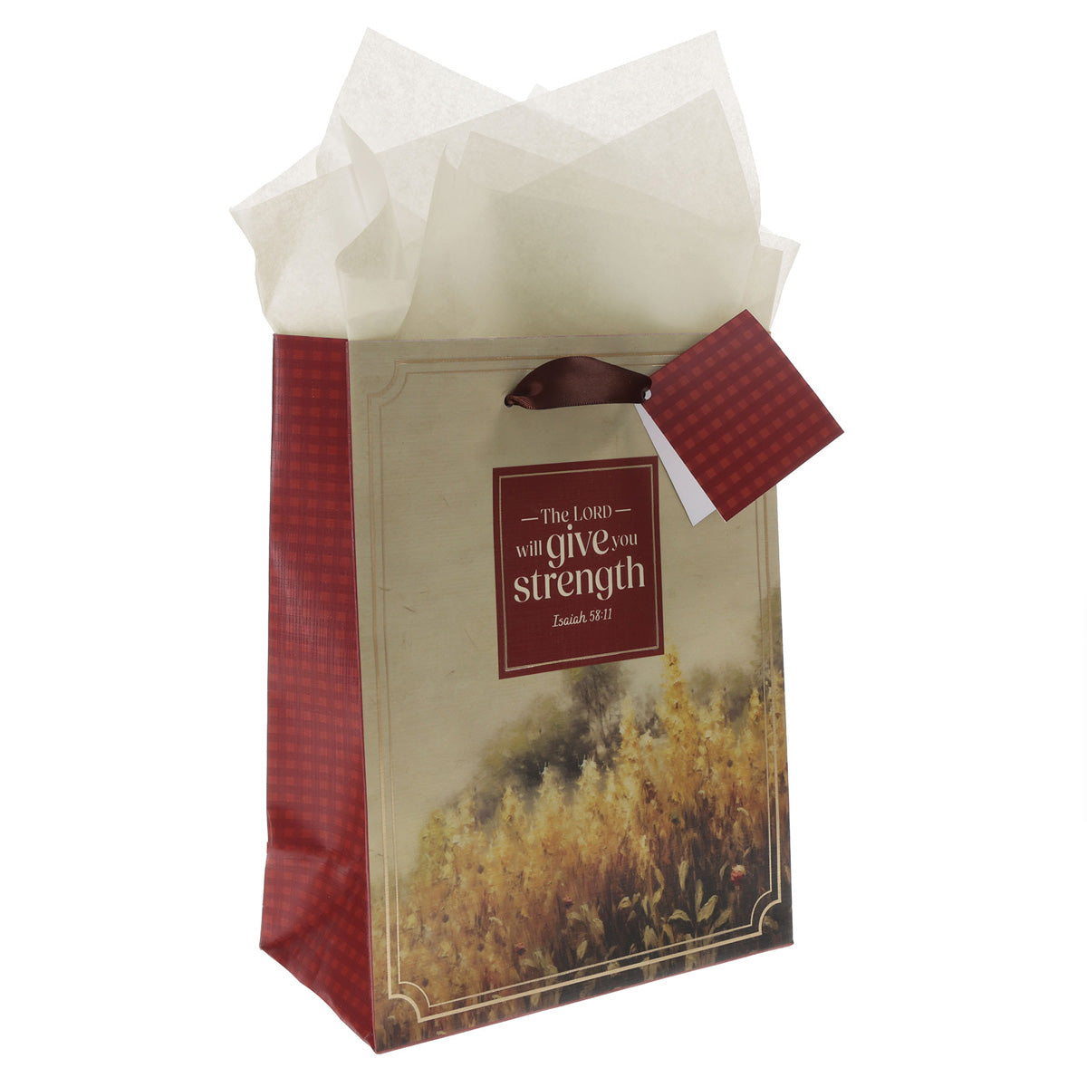 The Lord Will Give You Strength Medium Gift Bag with Gift Tag