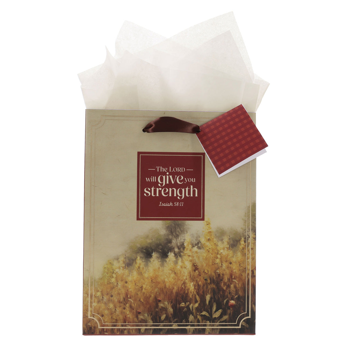 The Lord Will Give You Strength Medium Gift Bag with Gift Tag