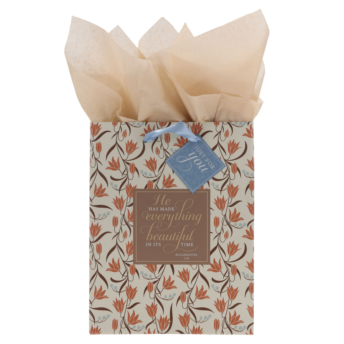 He Has Made Everything Beautiful in Its Time Medium Gift Bag with Gift Tag