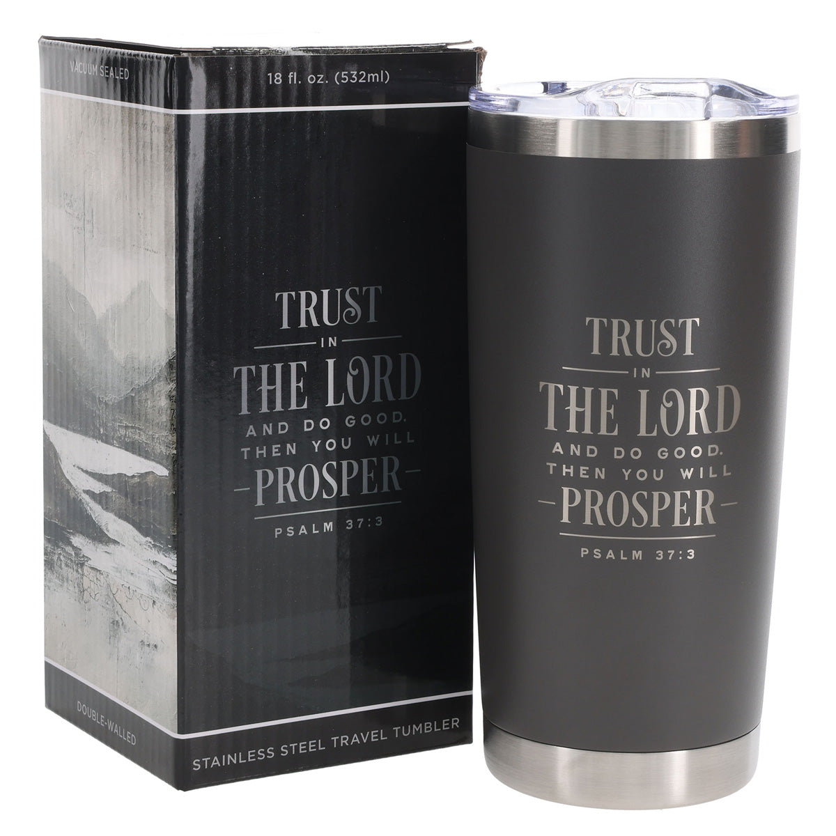Travel Mug - Trust in the Lord and Do Good (Stainless Steel)