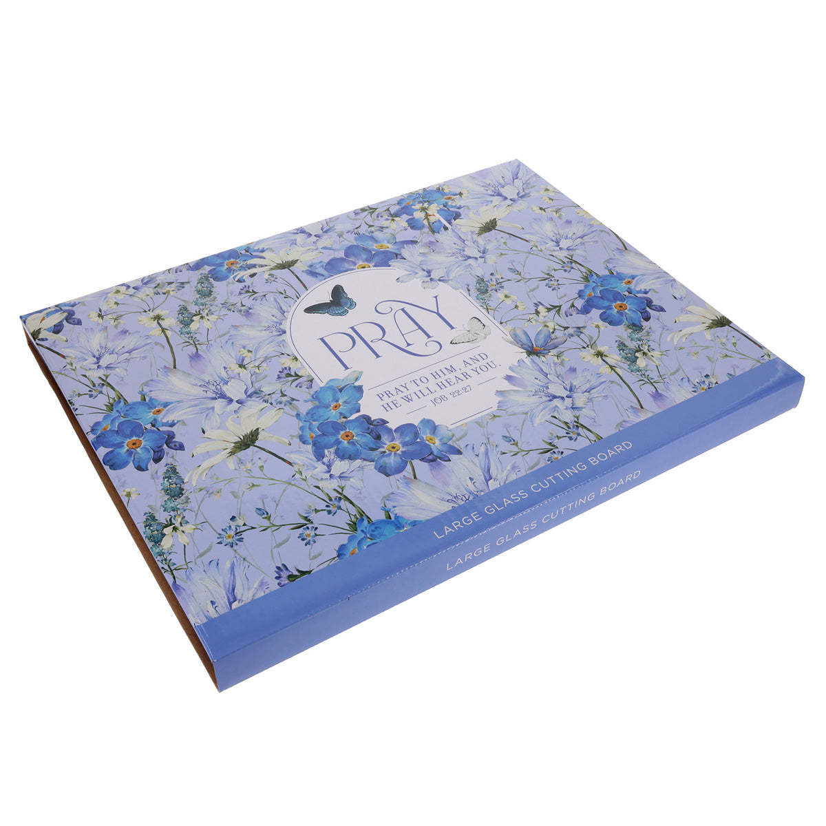 Pray to Him and He Will Hear You Large Glass Cutting Board