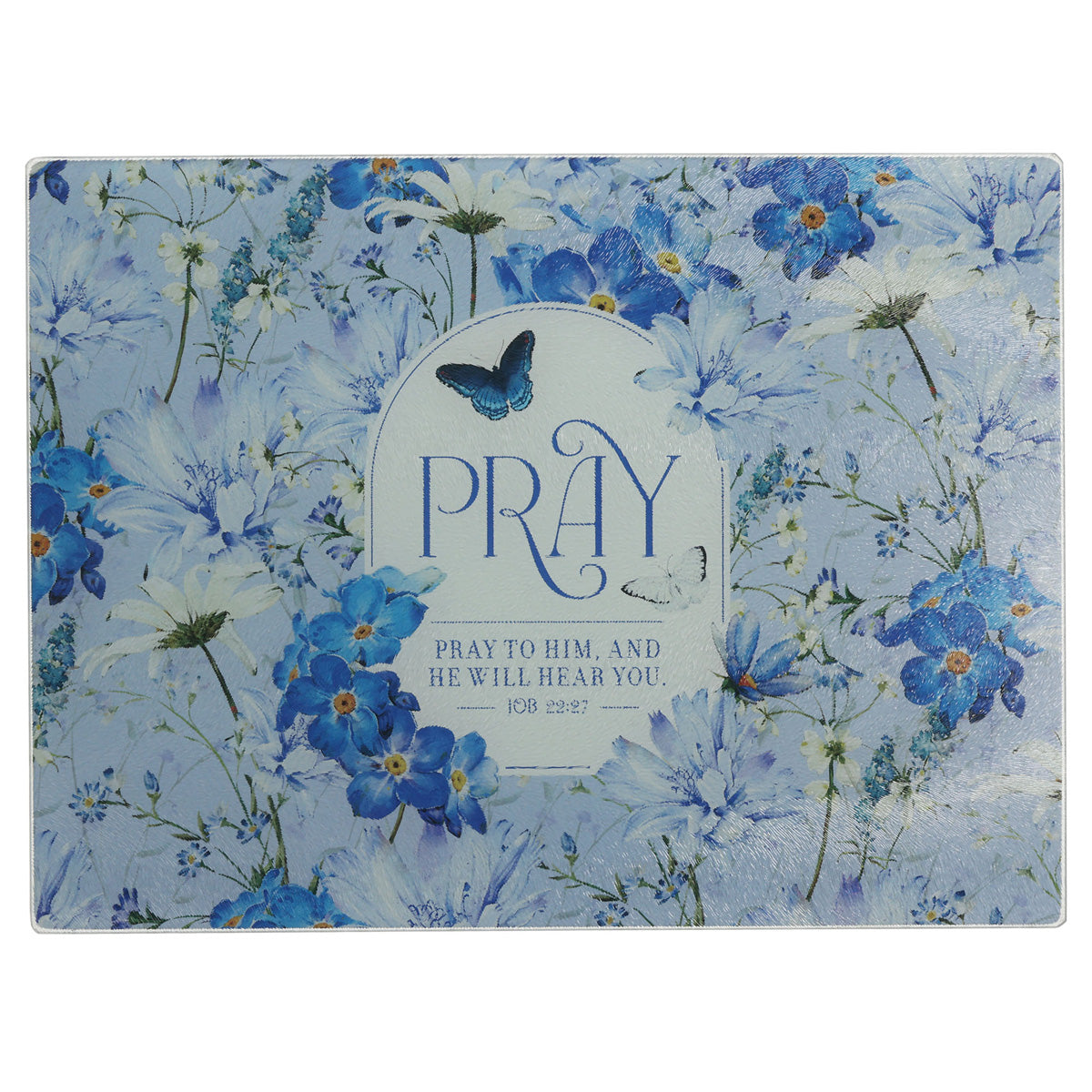 Pray to Him and He Will Hear You Large Glass Cutting Board