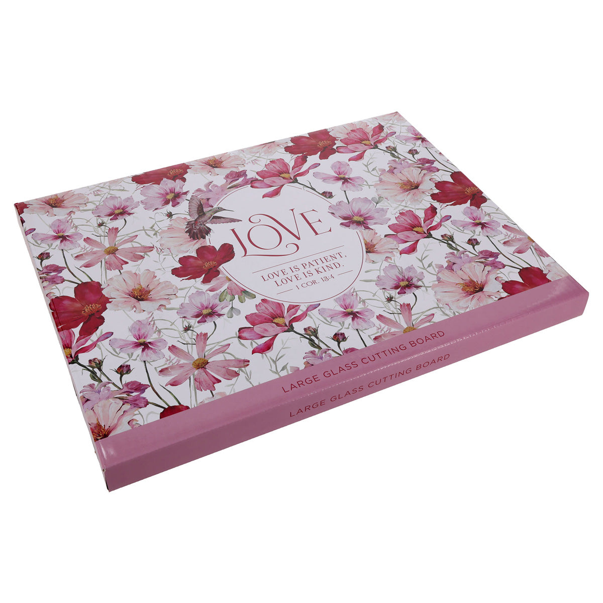 Love Is Patient Love is Kind Large Glass Cutting Board