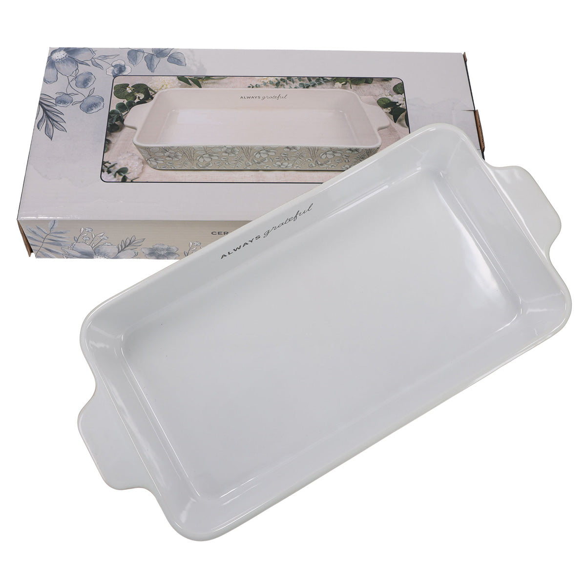 Always Grateful Ceramic Oven Dish