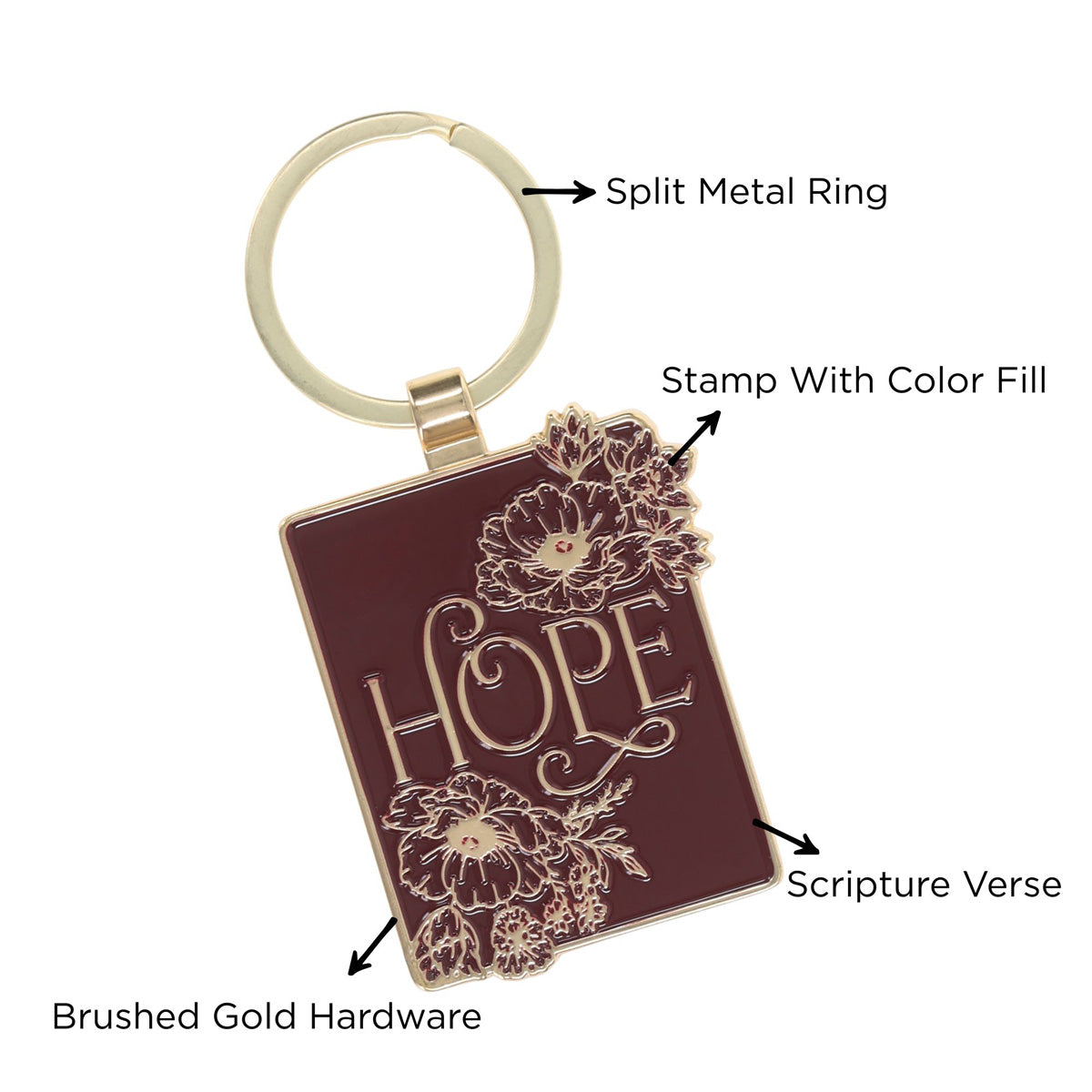 Hope Metal Keychain