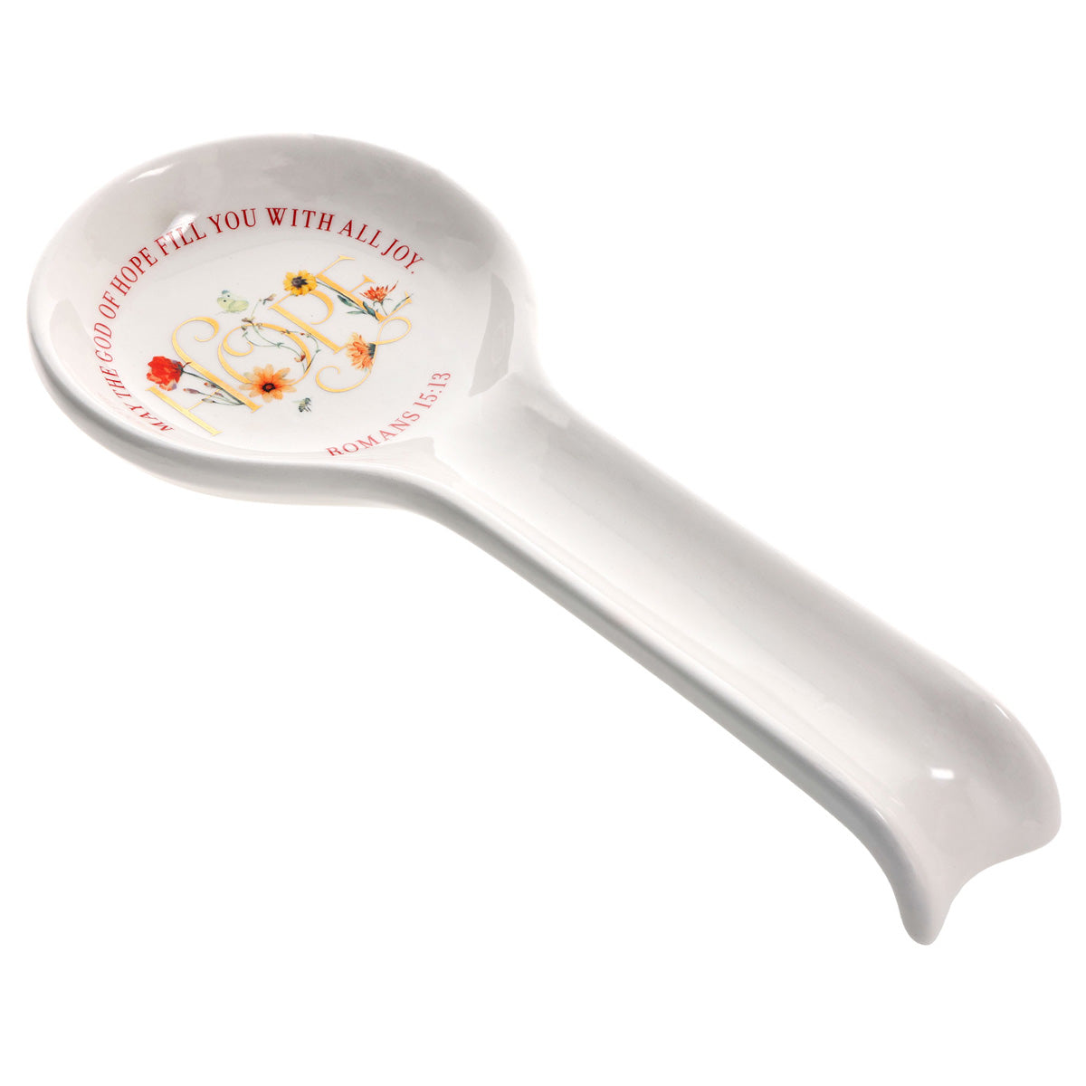 May the God of Hope Fill You with All Joy Ceramic Spoon Rest