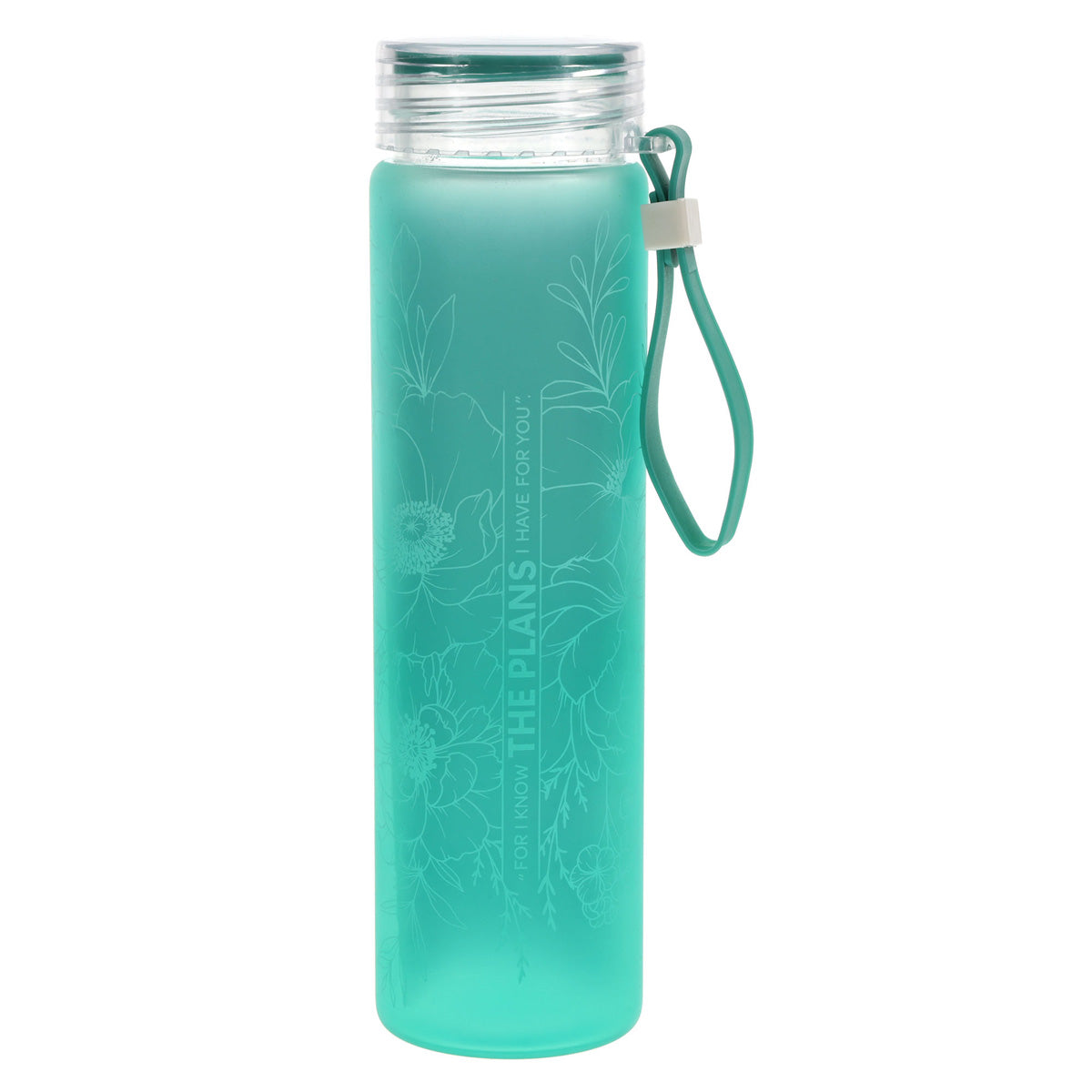 For I Know the Plans I Have for You Frosted Glass Water Bottle