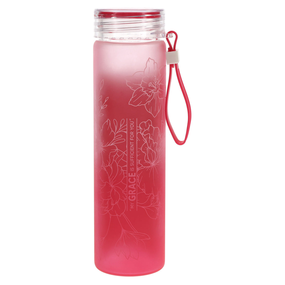 My Grace Is Sufficient for You Frosted Glass Water Bottle
