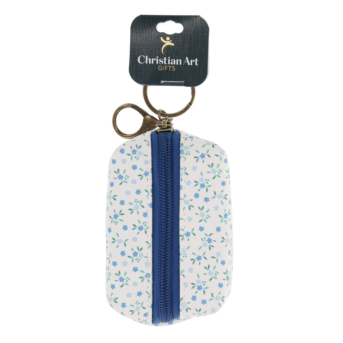 Loof die Here Want Hy Is Goed Afrikaans Keychain with Faux Leather Pouch