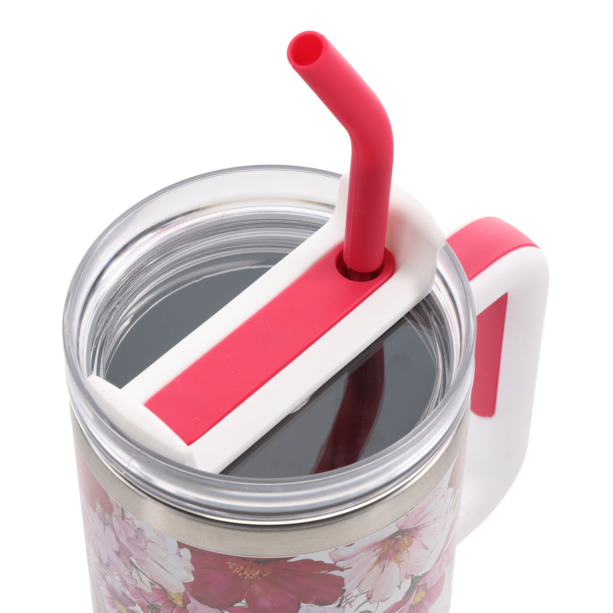Travel Mug - Love Is Patient (Stainless Steel, Large, Handle & Straw)