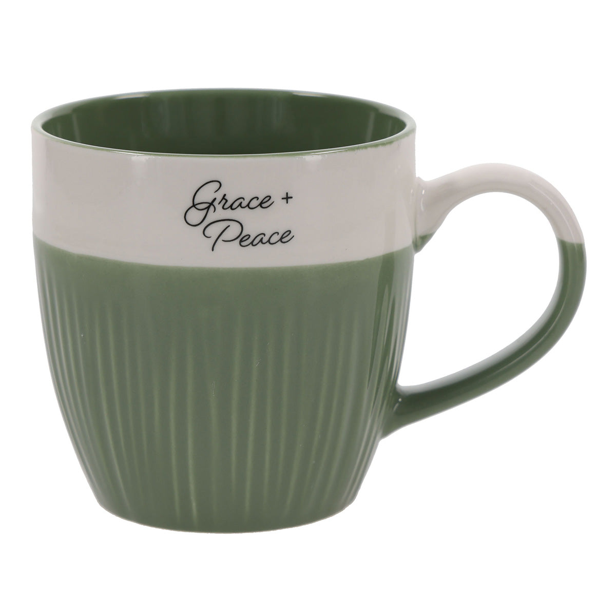 Grace and Peace Green Ceramic Mug