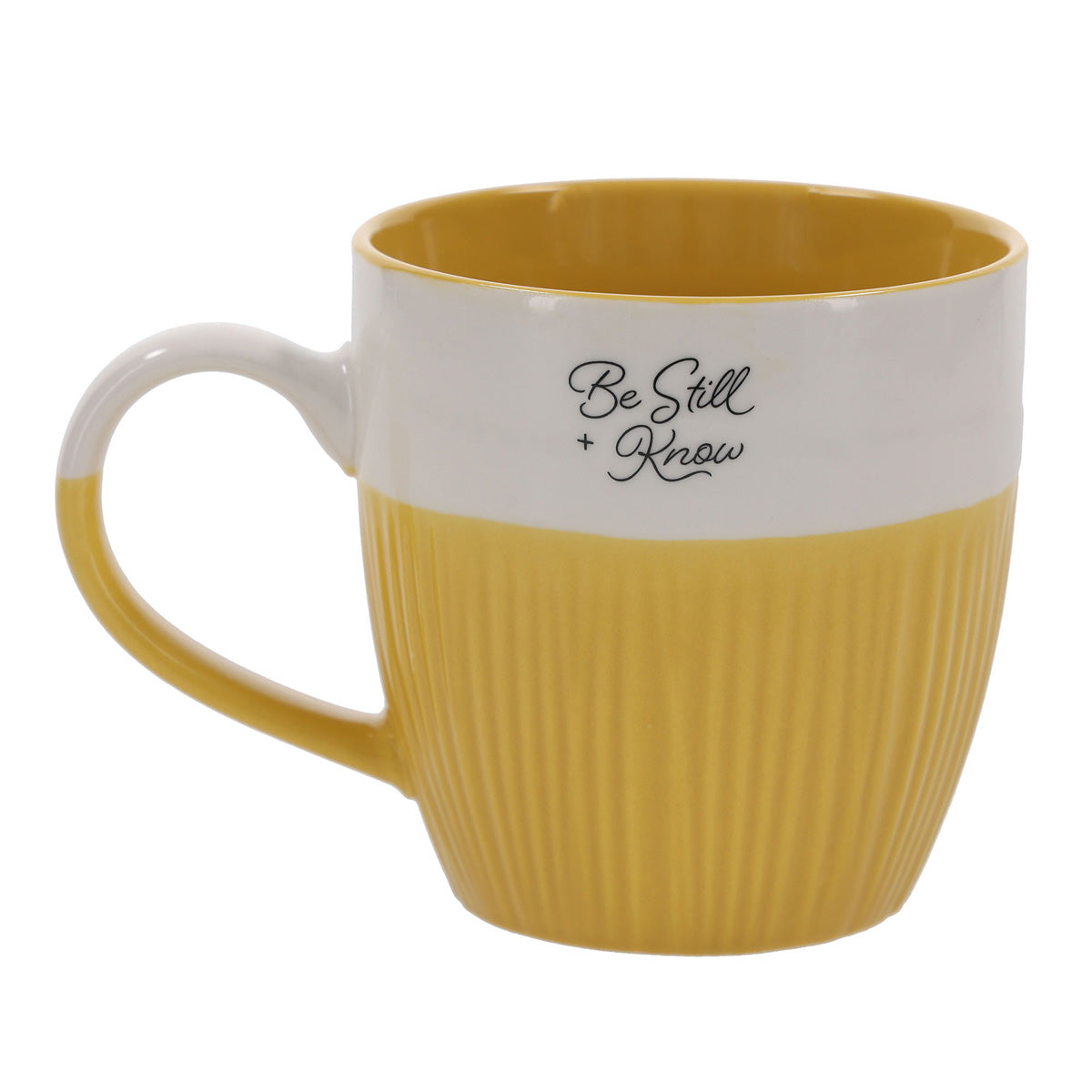Be Still and Know Yellow Ceramic Mug