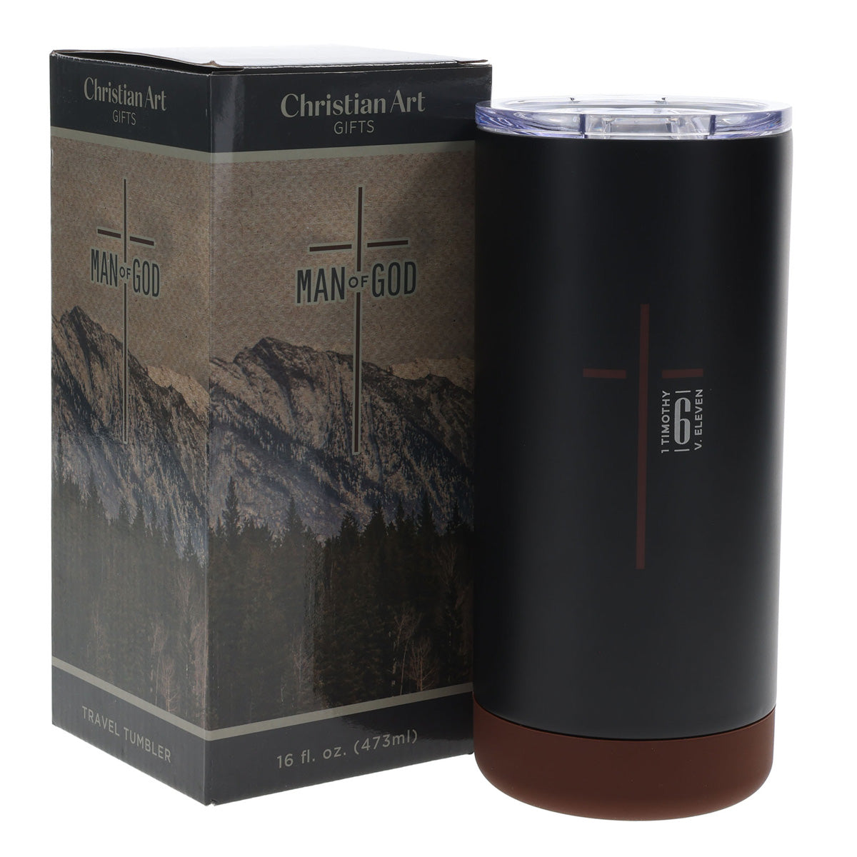 Man of God Black Stainless Steel Travel Mug
