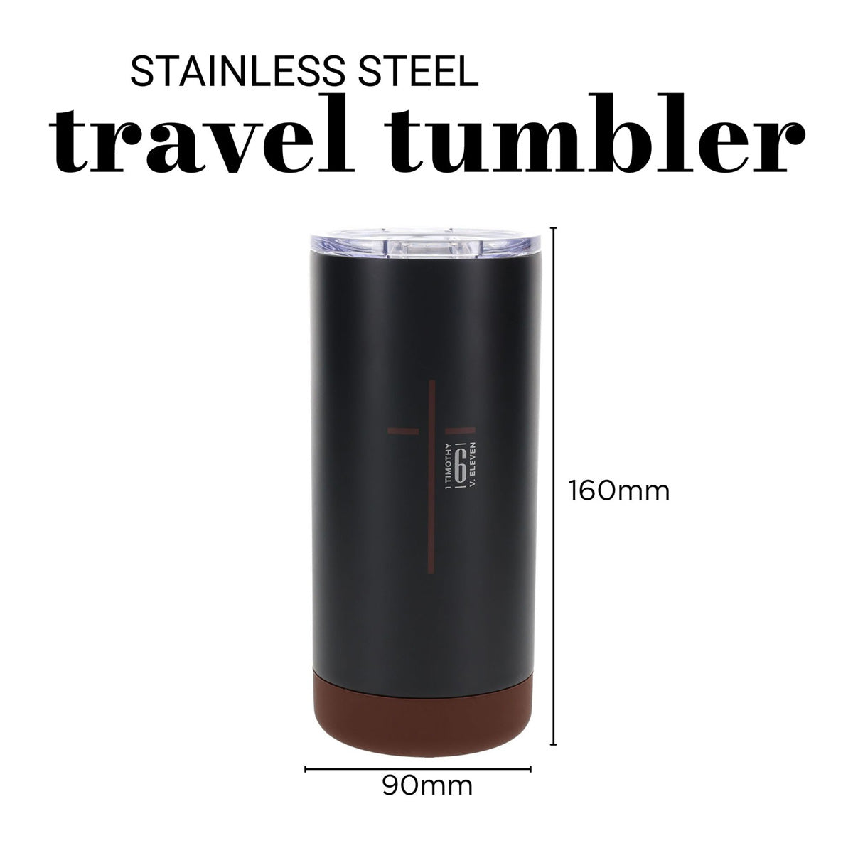 Man of God Black Stainless Steel Travel Mug