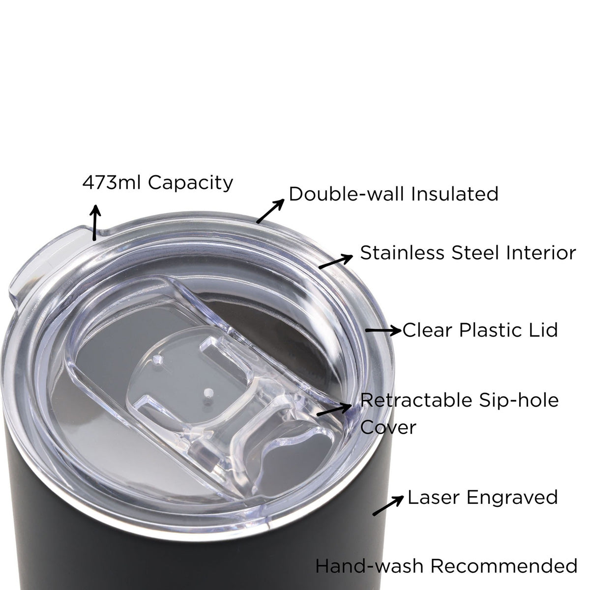 Man of God Black Stainless Steel Travel Mug