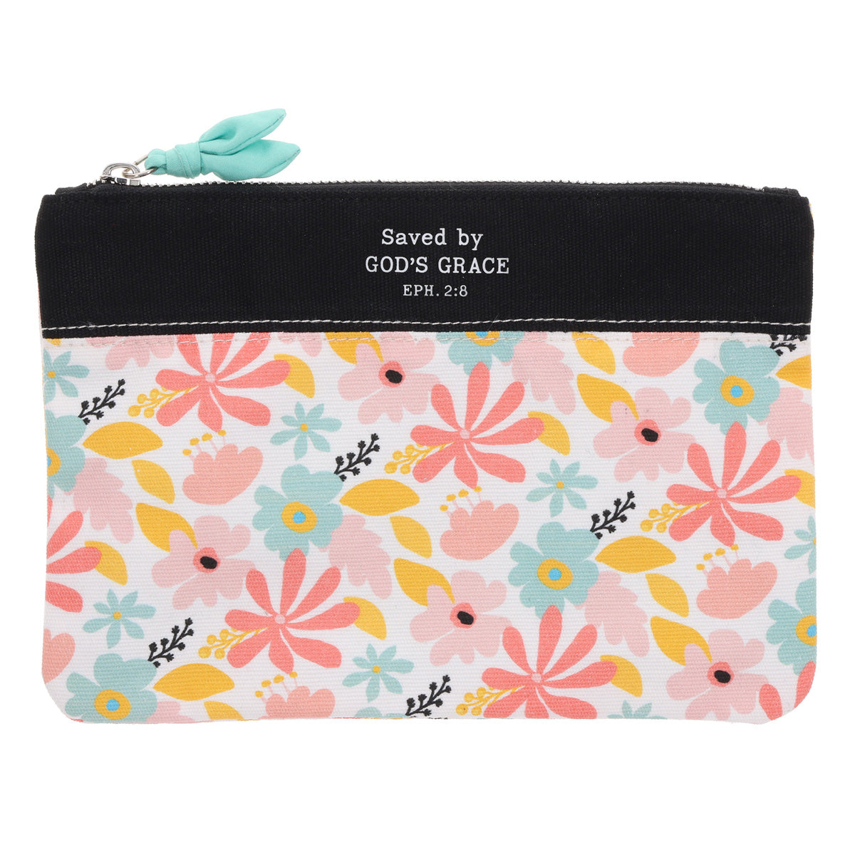 Saved by God's Grace Canvas Zipper Pouch