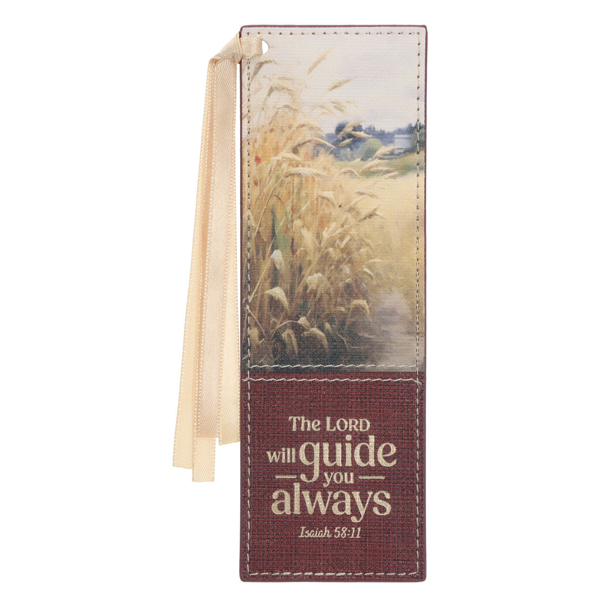 The Lord Will Guide You Always Faux Leather Bookmark