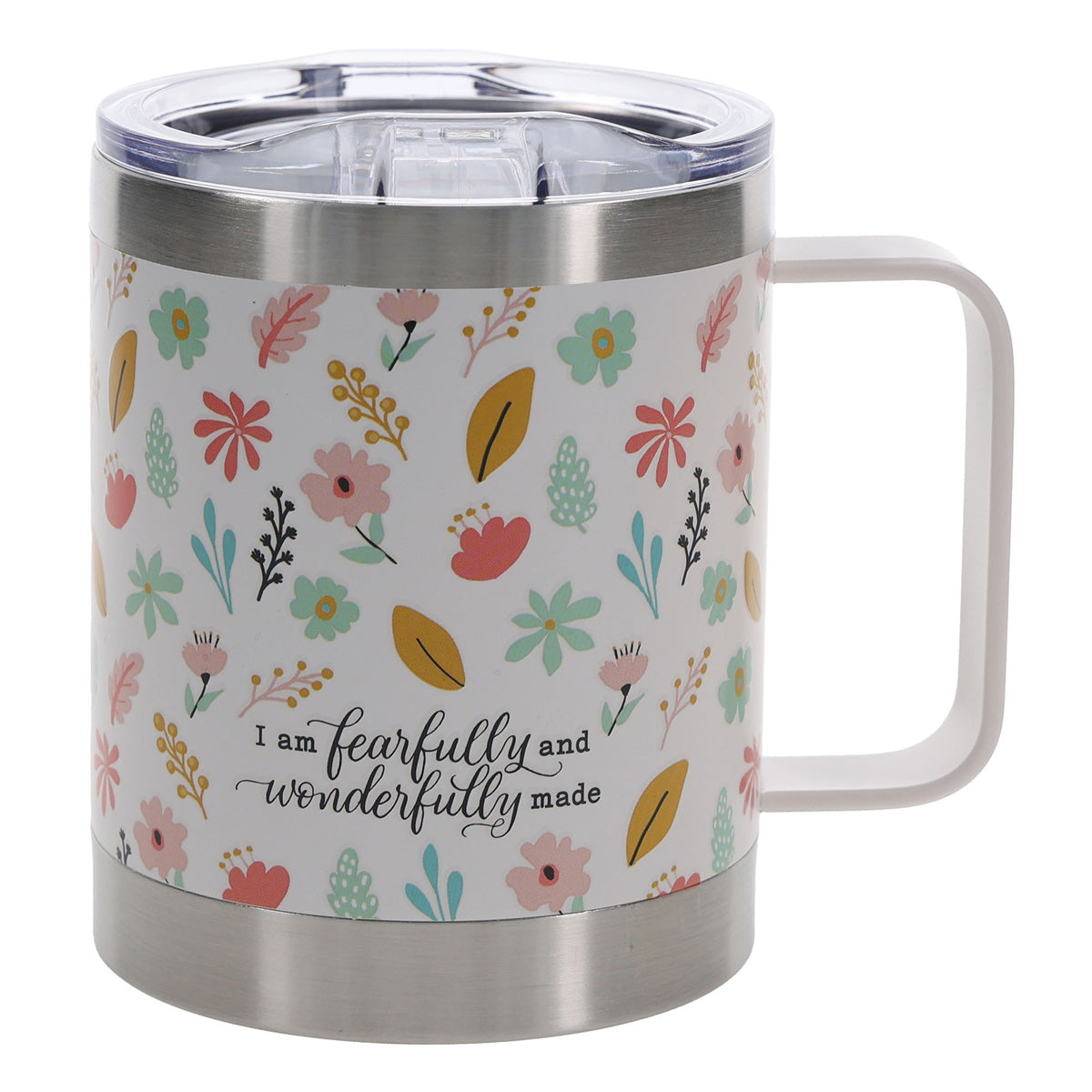 Travel Mug - Fearfully and Wonderfully Made (Stainless Steel, Camp Style)