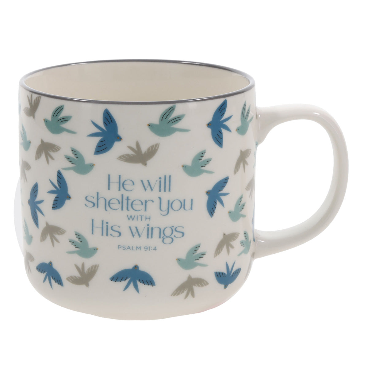 He Will Shelter You with His Wings Ceramic Mug
