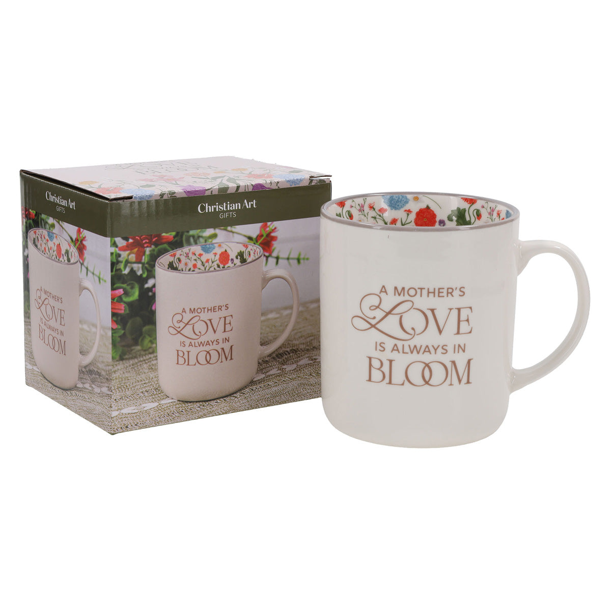 A Mother's Love Is Always in Bloom Floral Ceramic Mug