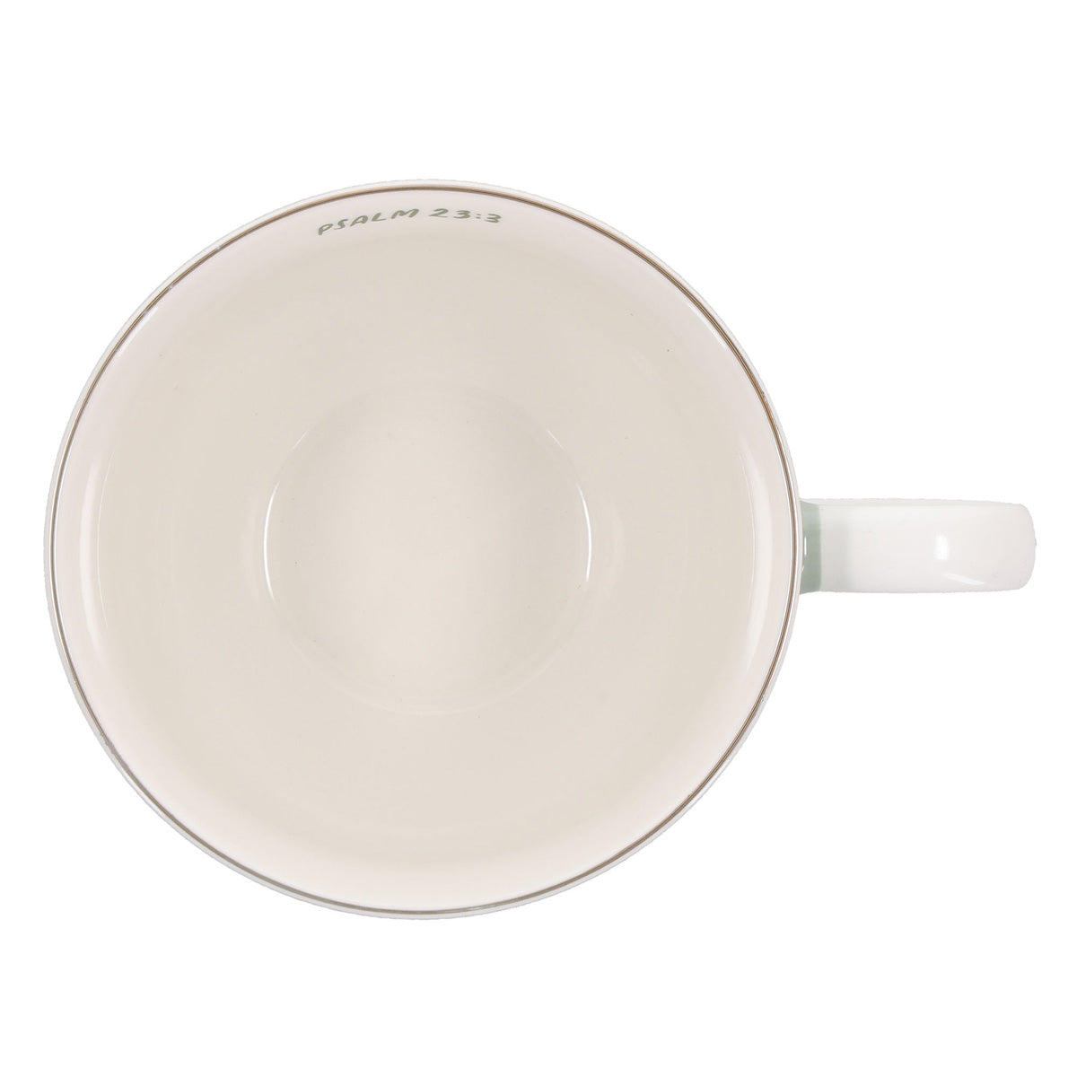 He Restores My Soul Green Floral Ceramic Mug