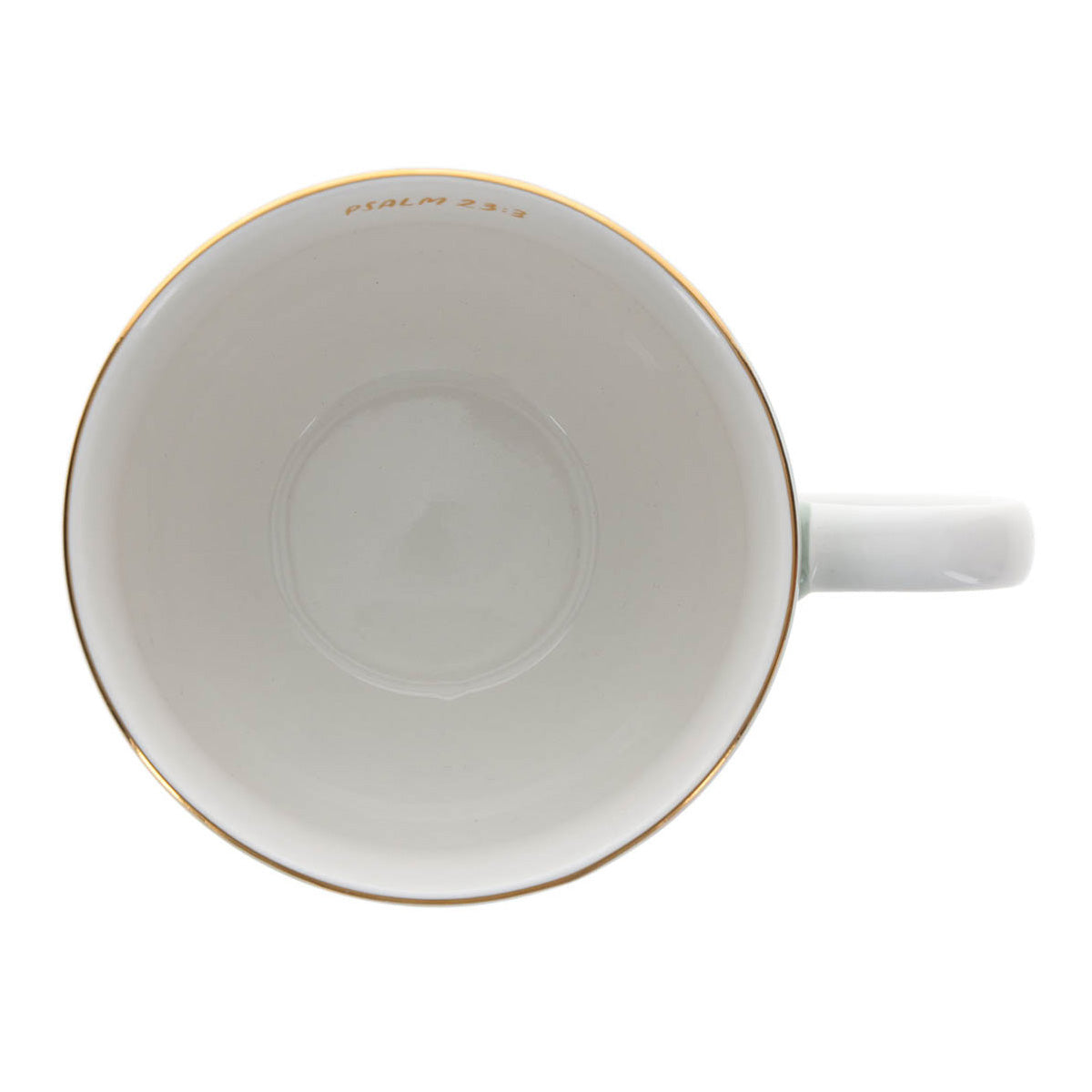 He Restores My Soul Green Floral Ceramic Mug