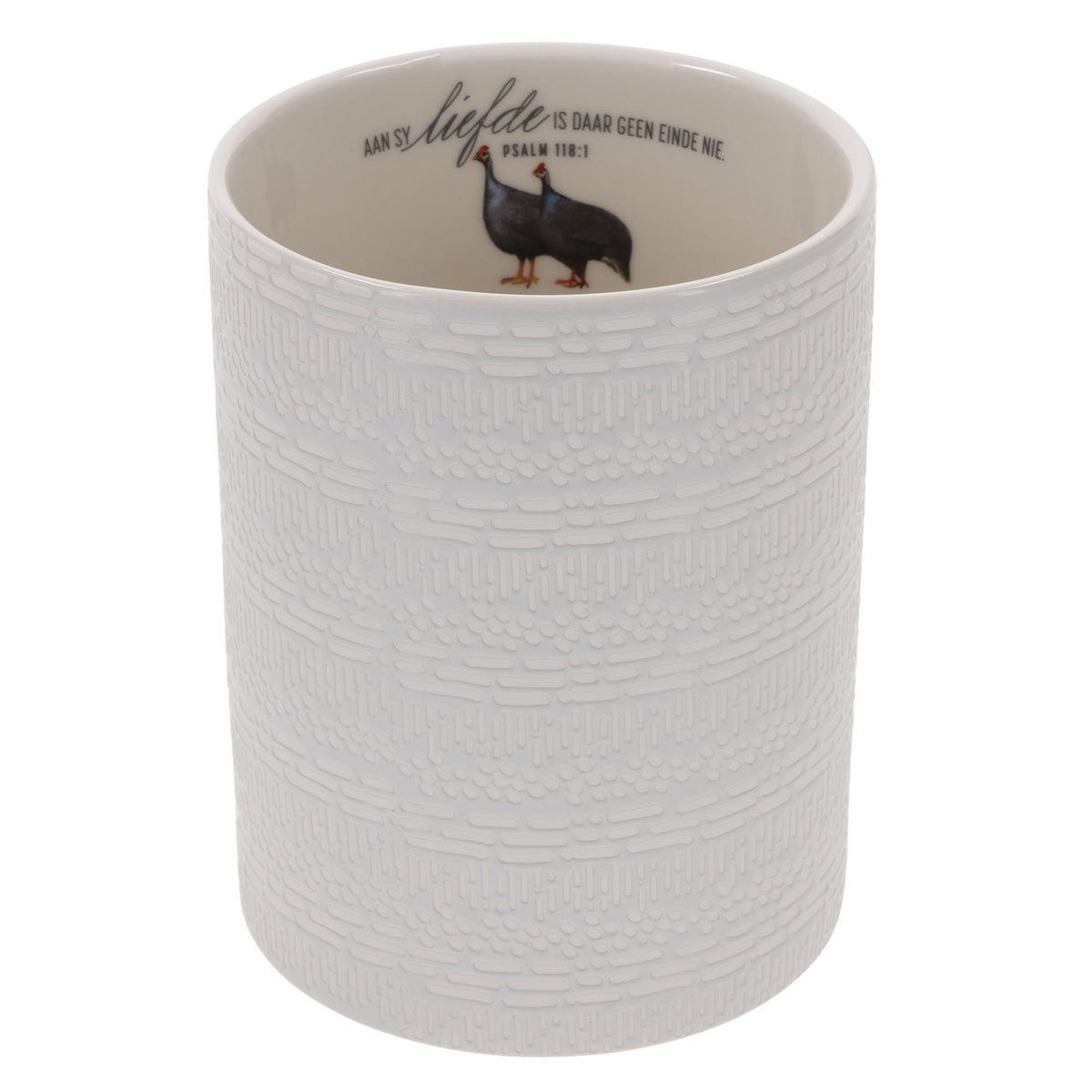 Aan Sy Liefde Is Daar Geen Einde Nie Afrikaans Ceramic Utensil Holder