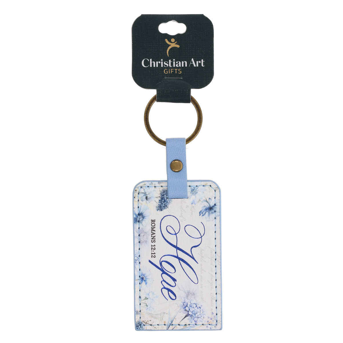 Hope Faux Leather Keychain