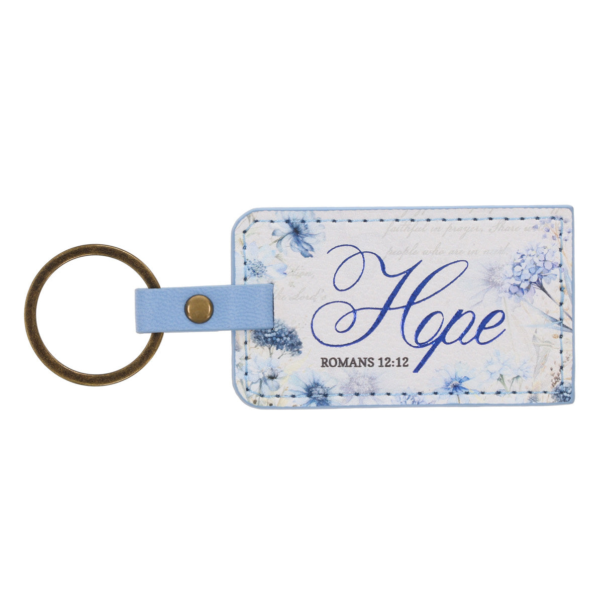 Hope Faux Leather Keychain