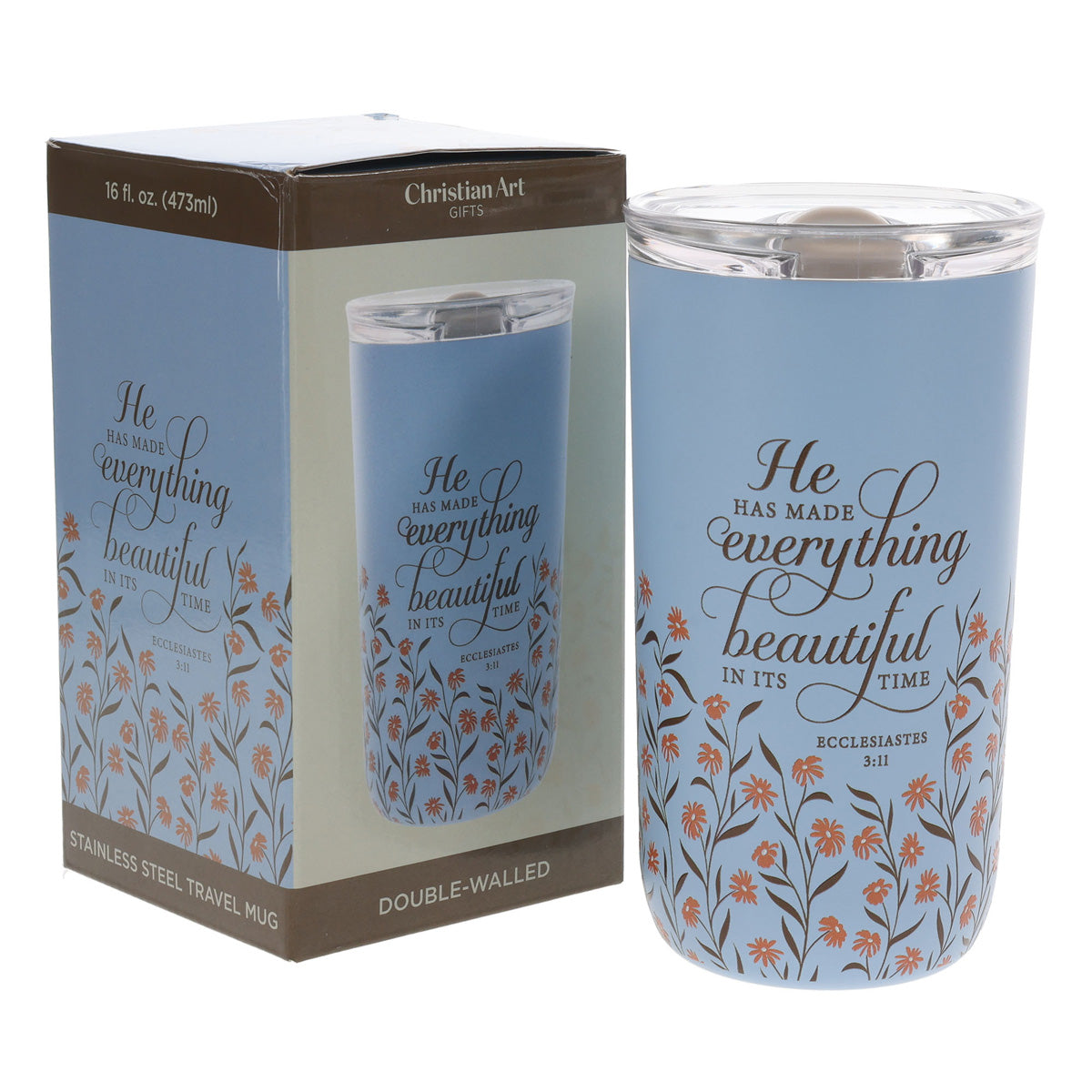 He Has Made Everything Beautiful in Its Time Stainless Steel Travel Mug