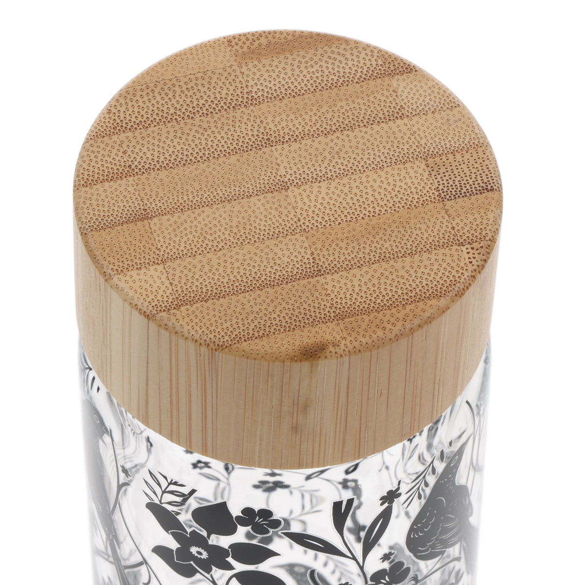 Give Thanks to the Lord, for He Is Good Glass Water Bottle with Bamboo Lid