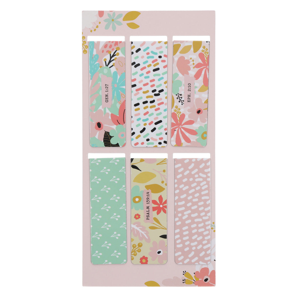 I Am His Masterpiece Six-Piece Magnetic Bookmark Set