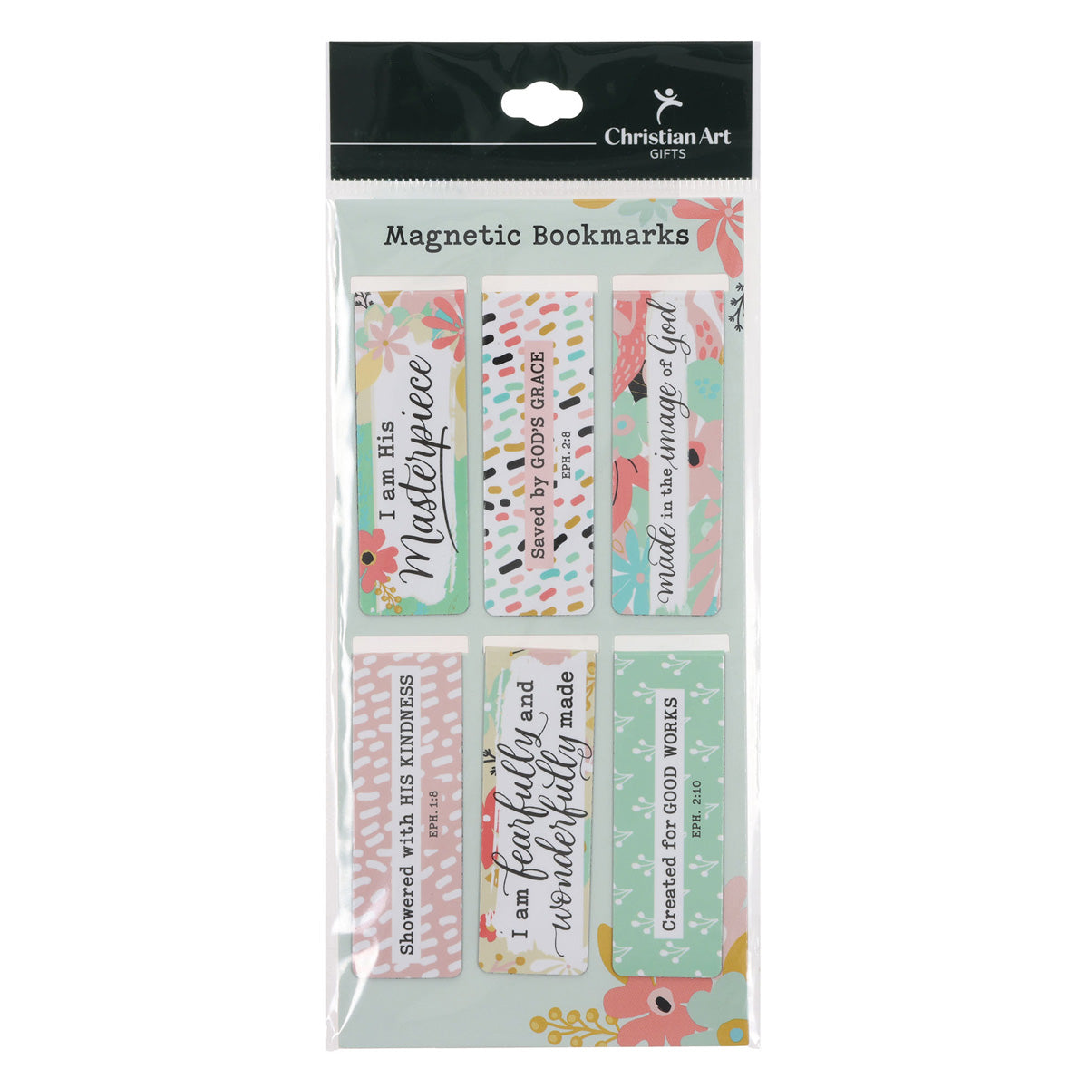 I Am His Masterpiece Six-Piece Magnetic Bookmark Set