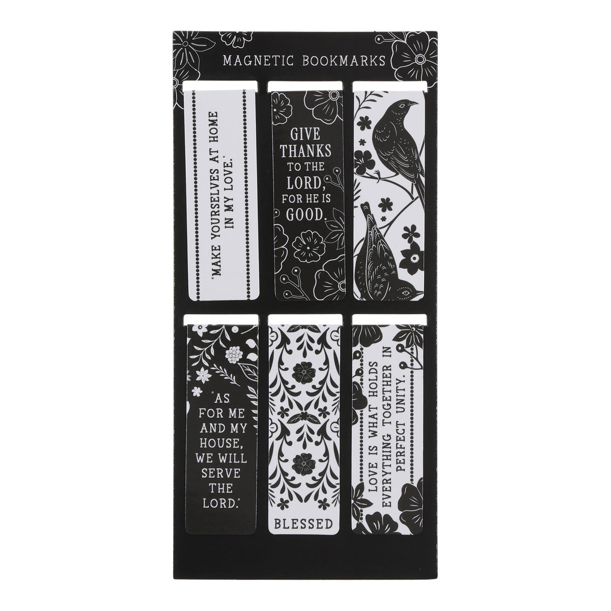 As for Me and My House, We Will Serve the Lord Six-Piece Magnetic Bookmark Set