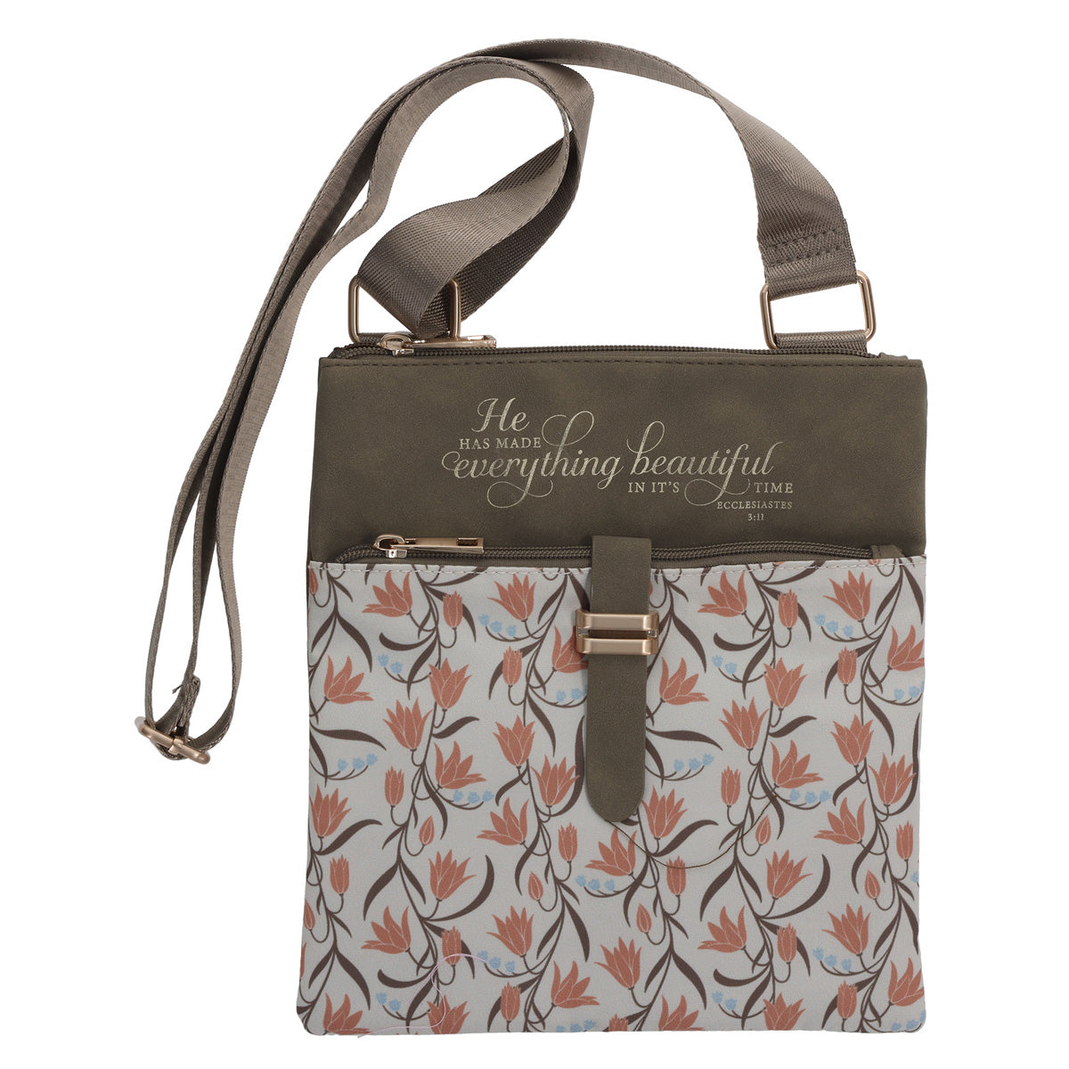 He Has Made Everything Beautiful in Its Time Faux Leather Sling Bag