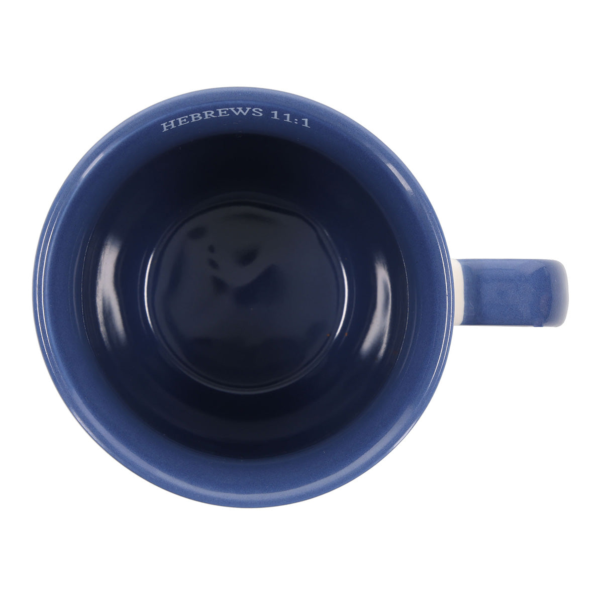 Faith Ceramic Mug with Blue Interior