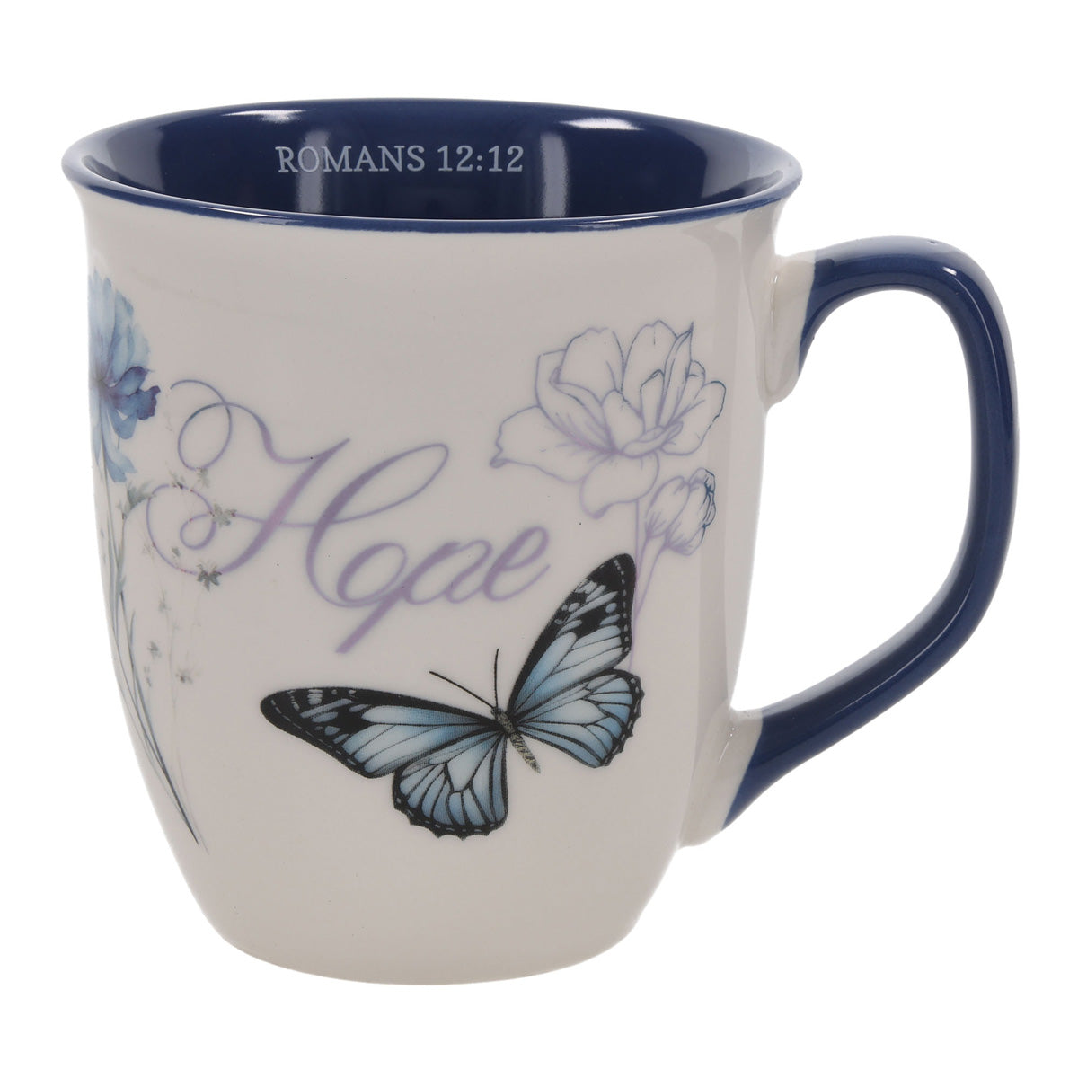 Hope Ceramic Mug with Blue Interior