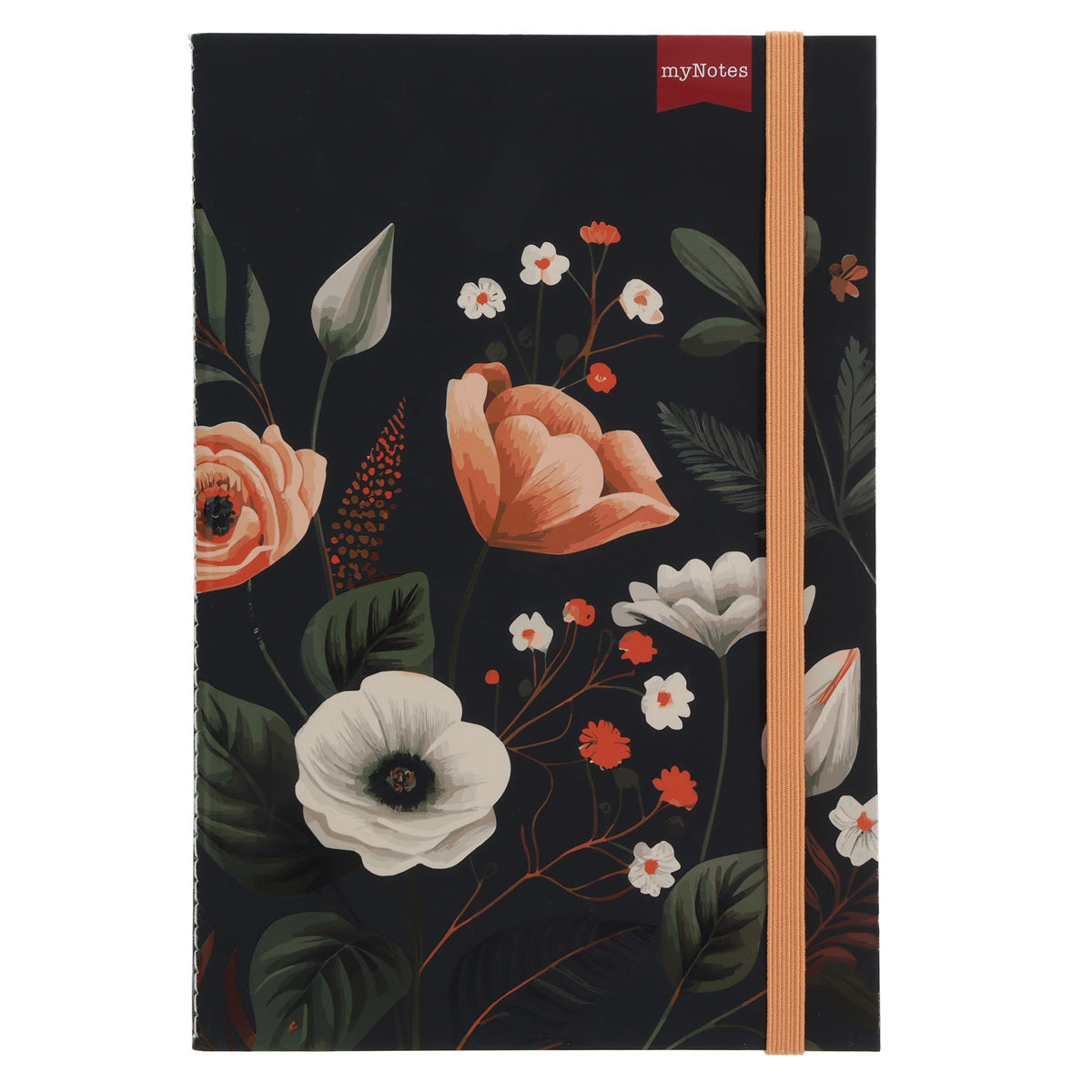 MyNotes Black Florals A5 (Paperback)