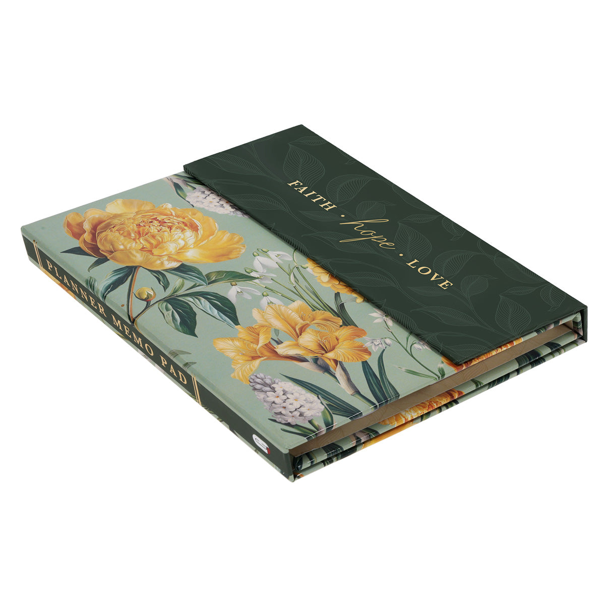 A5 Weekly Memo Pad Planner Set with Magnetic Closure - Faith Hope Love